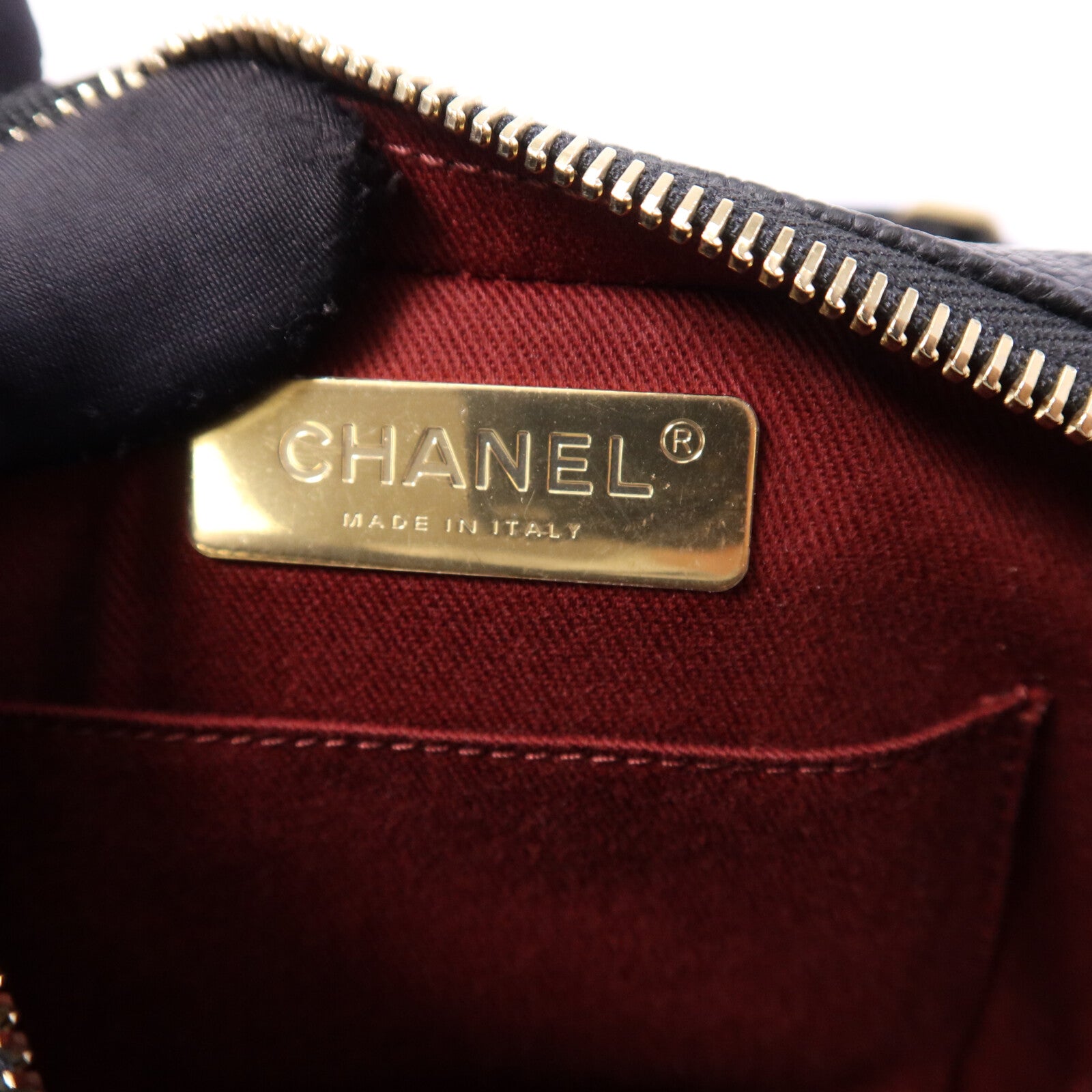 CHANEL 牛皮皮革Waist Bag金扣腰包