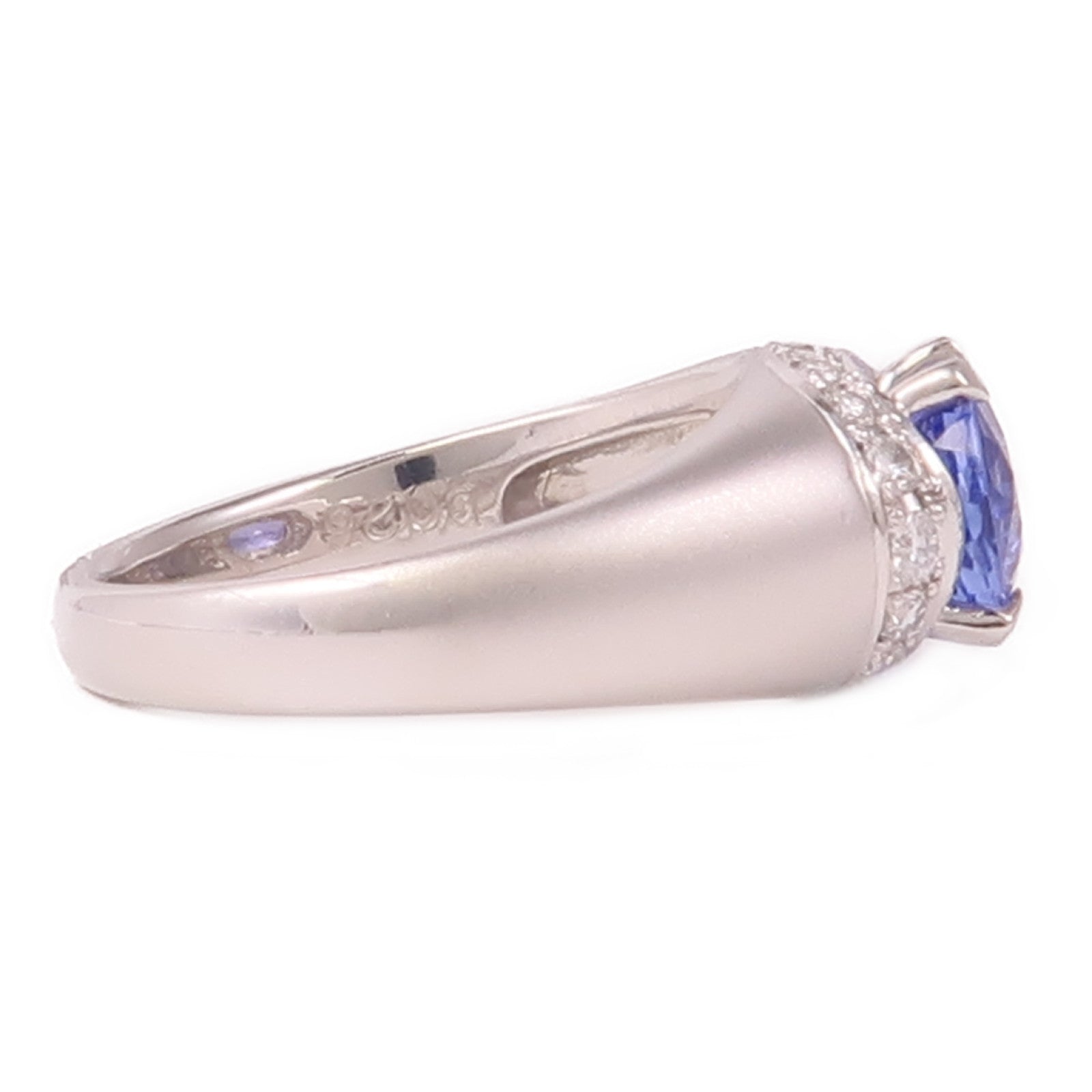 JEWELRY PT900鉑金/Tanzanite/Diamond Ring坦桑石/鑽石戒指US#6.25