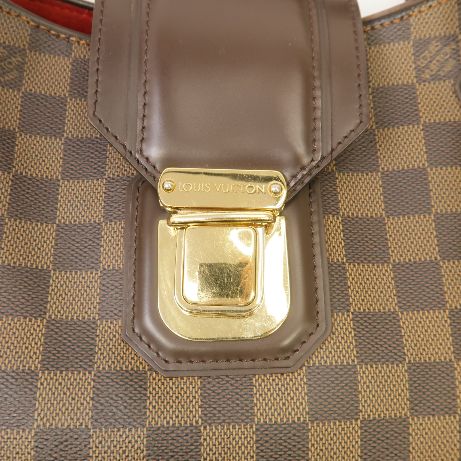 LOUIS VUITTON 【激減優惠】Damier Greet金扣肩背袋棕色
