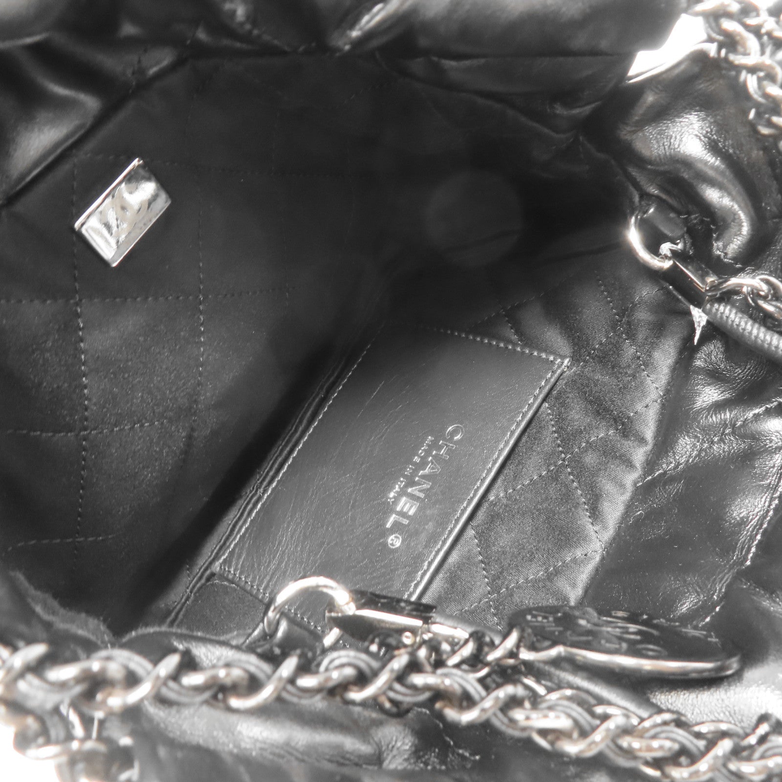 CHANEL 牛皮皮革Mini 22手挽肩背兩用袋