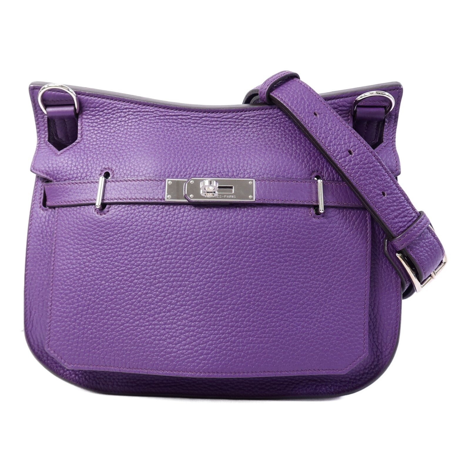 HERMES Clemence皮革Jypsiere 28肩背袋Iris