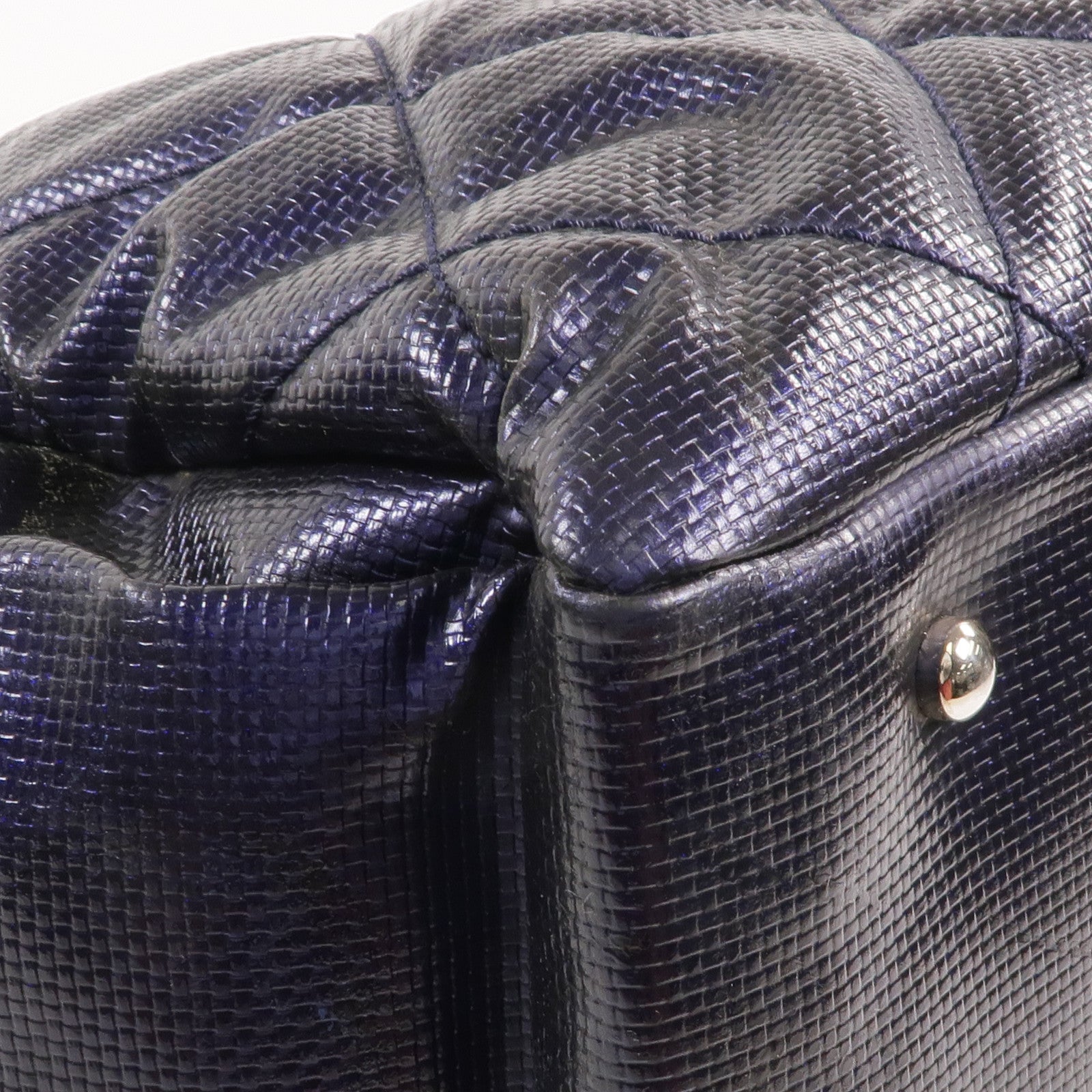 CHANEL 塗層帆布Paris Biarritz Tote Bag銀扣手挽袋