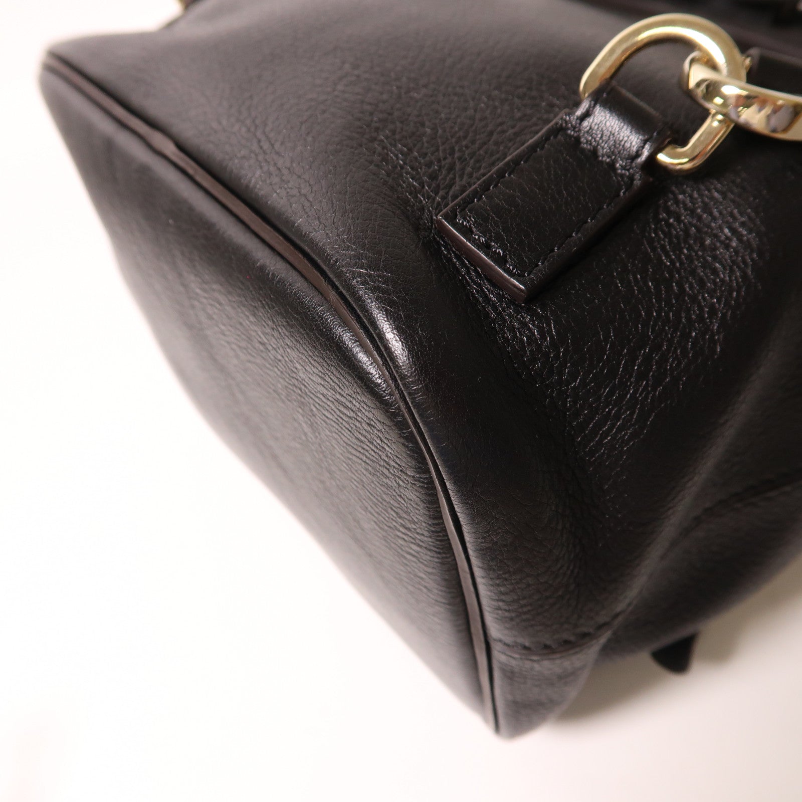 Chloe 牛皮皮革Backpack金扣背包