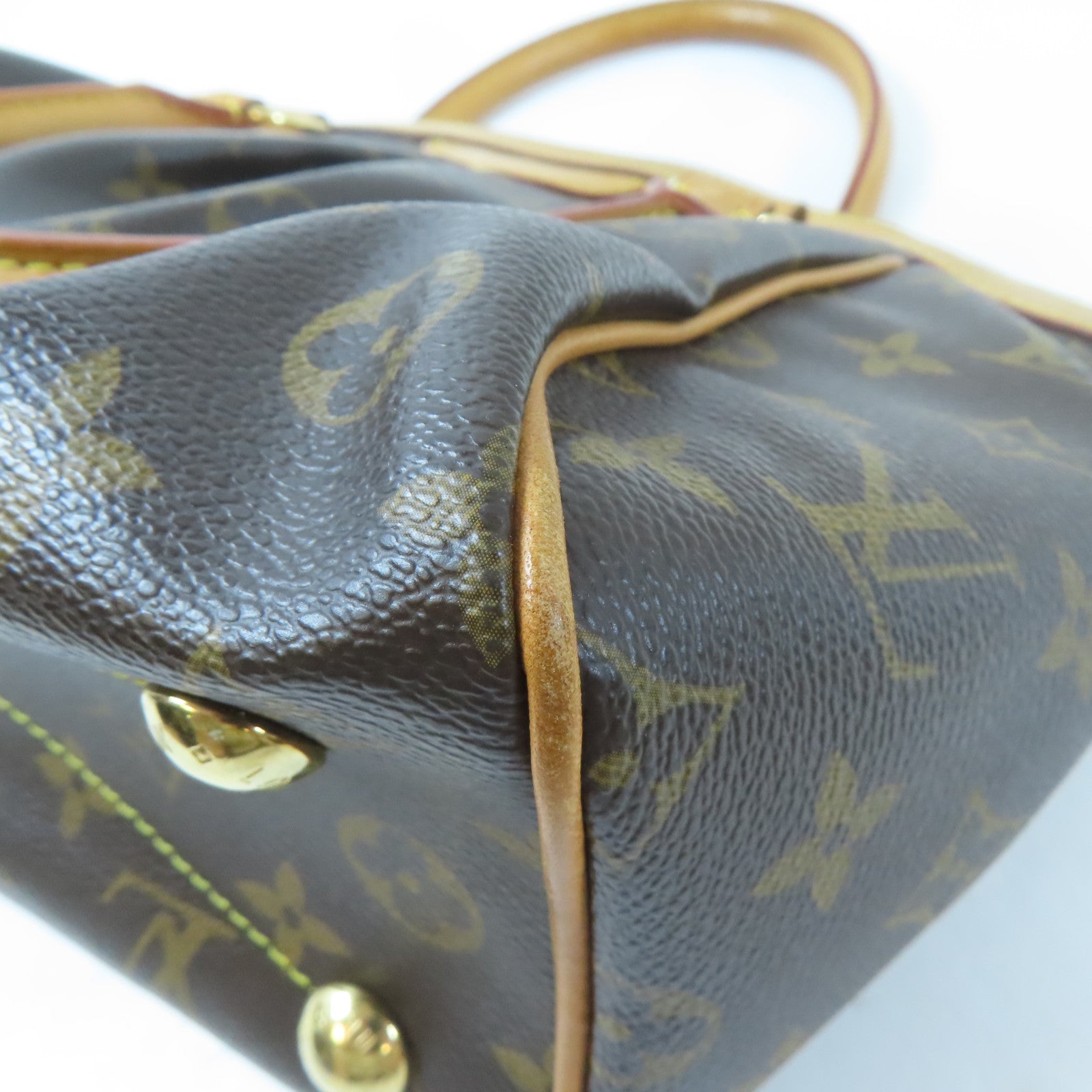 LOUIS VUITTON Monogram Tivoli PM金扣手挽袋啡色