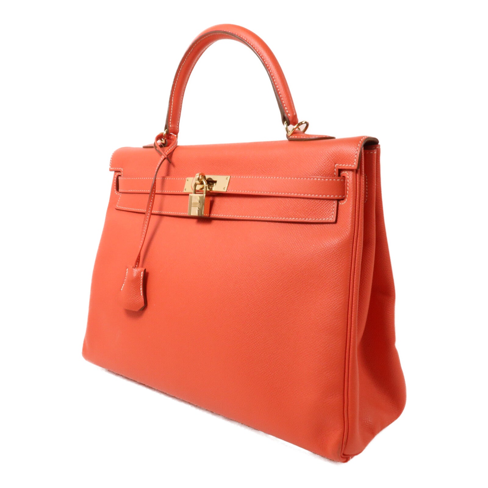 HERMES Epsom皮革/Chevre皮革Kelly 35手挽肩背兩用袋Rose Jaipur/Gold