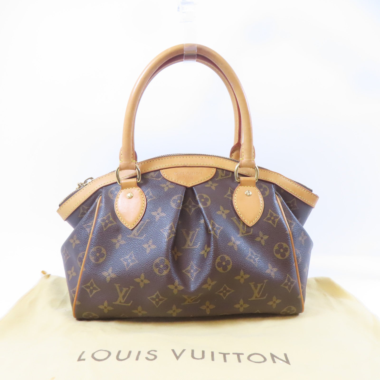 LOUIS VUITTON Monogram Tivoli PM金扣手挽袋啡色