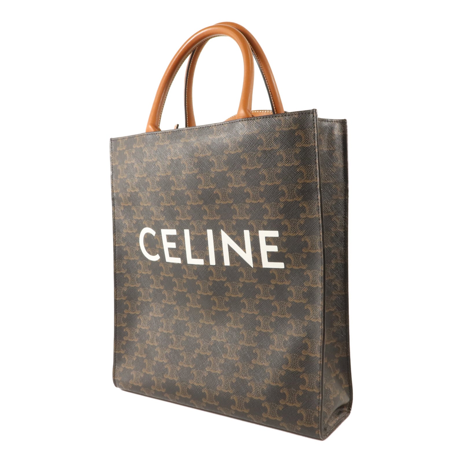 CELINE 塗層帆布Triomphe Cabas Tote手挽肩背兩用袋