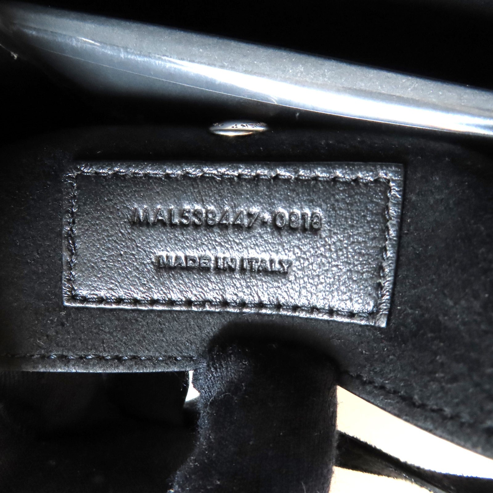 SAINT LAURENT 羊皮皮革Shoulder Bag銀扣肩背袋米色
