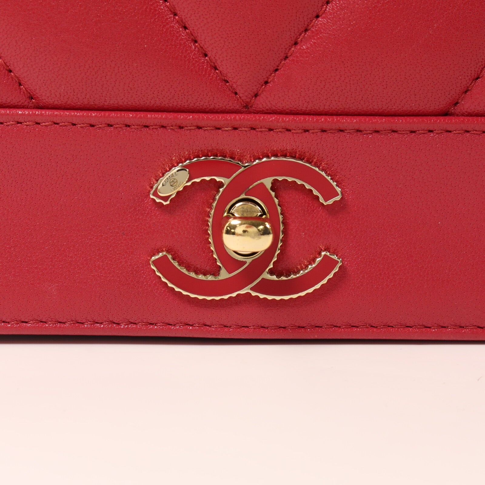 CHANEL 【激減優惠】牛皮皮革Chain Shoulder金扣鏈帶肩背袋