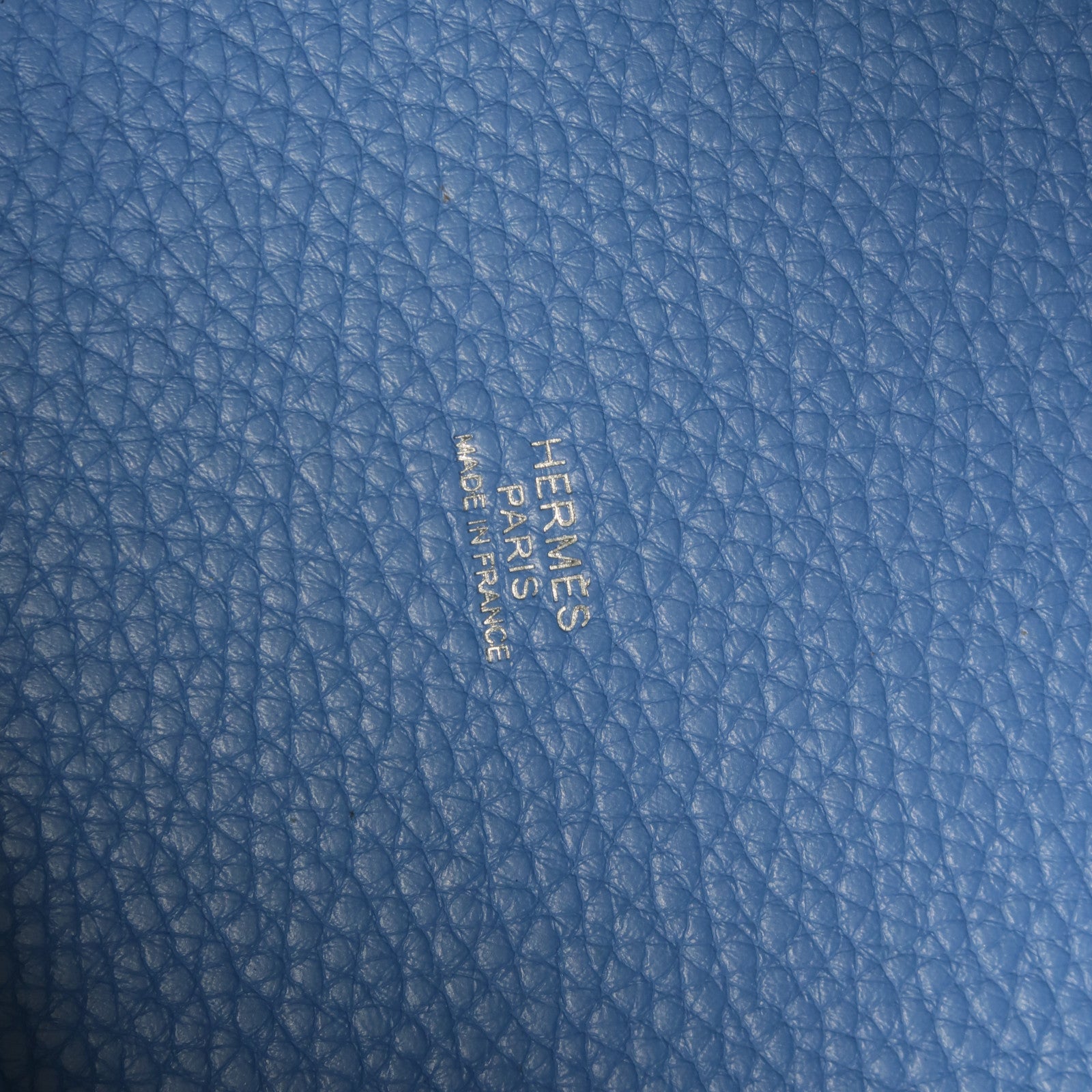 HERMES Clemence皮革Picotin MM銀扣手挽袋Bleu Paradis/Bleu Jean