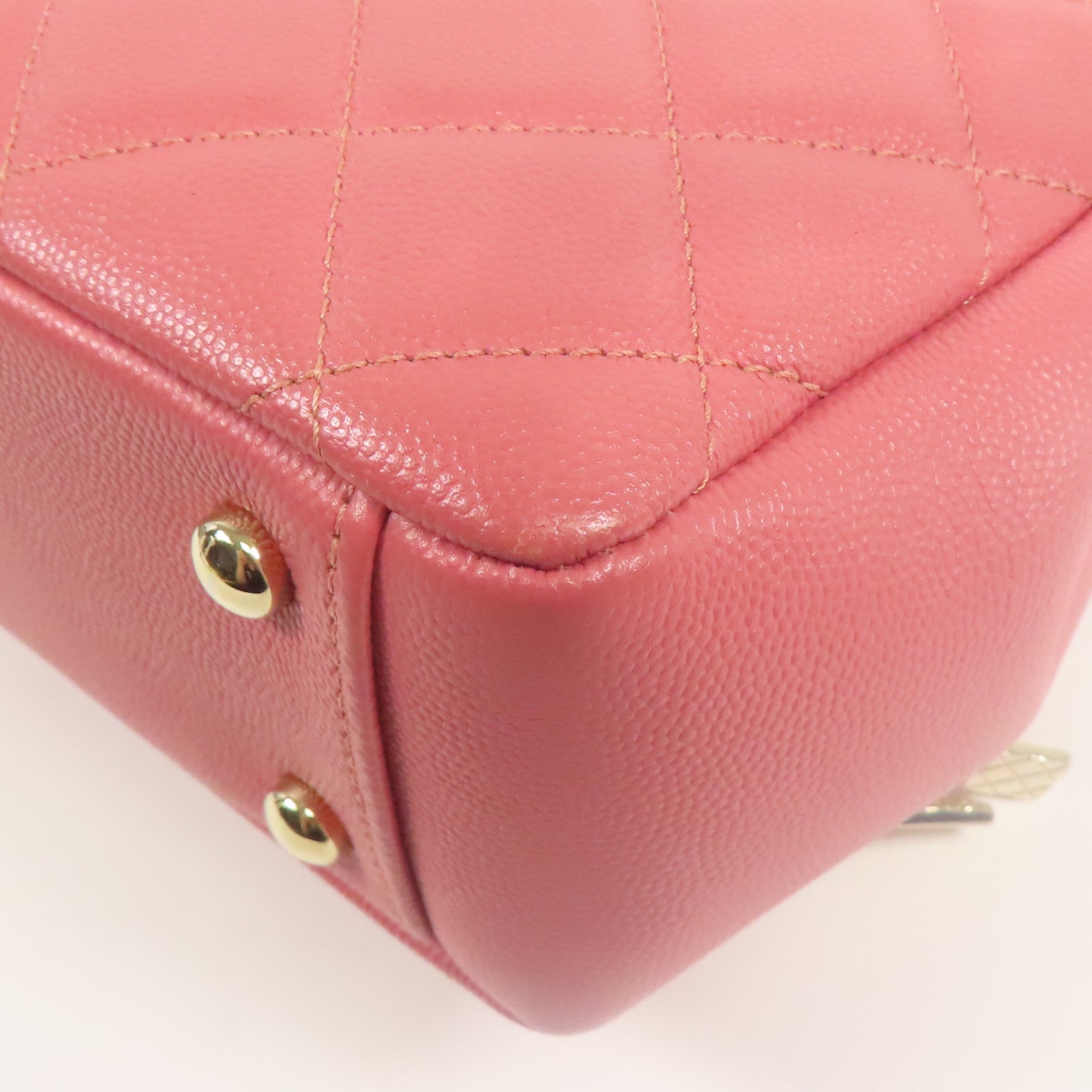 CHANEL 牛皮皮革Affinity金扣手挽肩背兩用袋