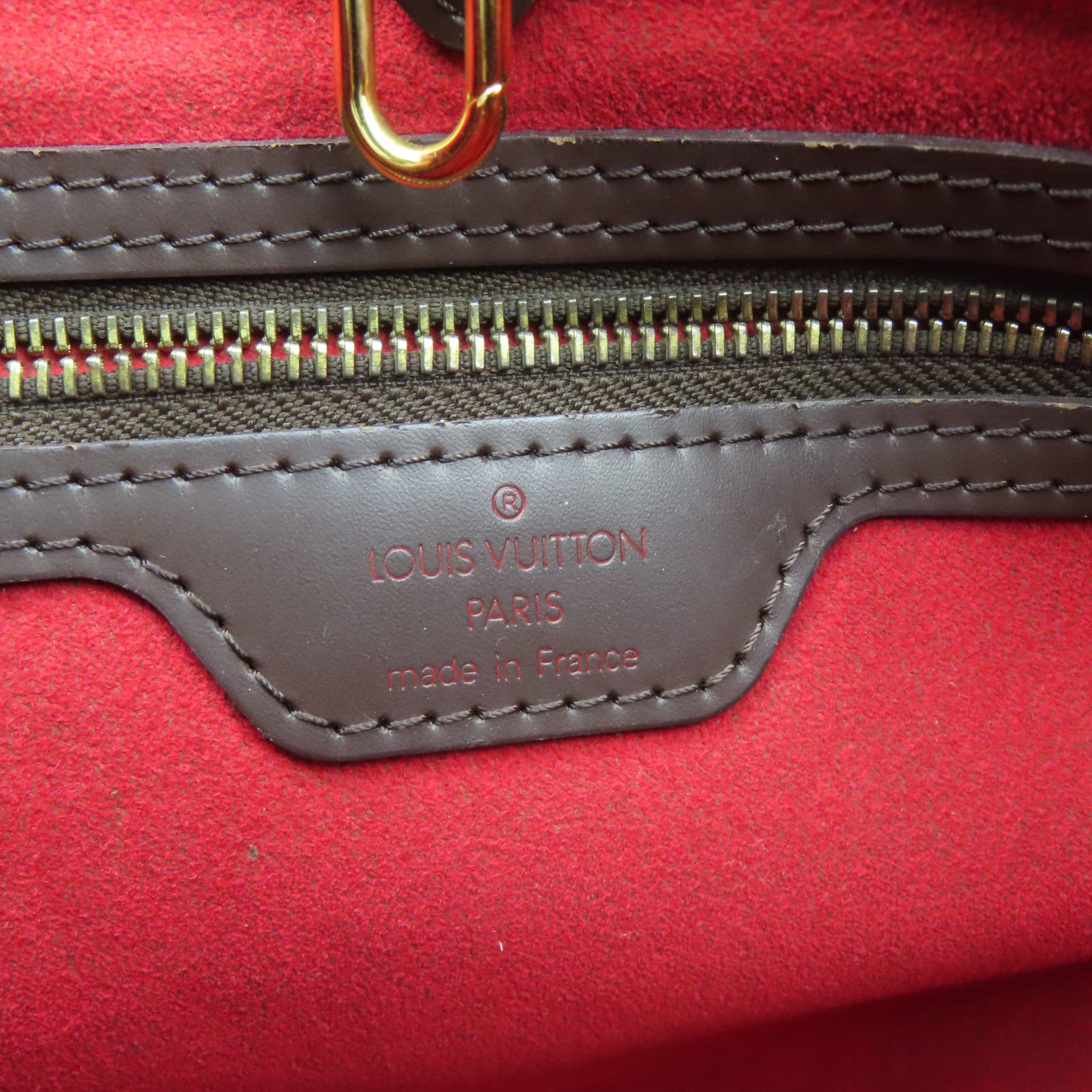 LOUIS VUITTON 【激減優惠】Damier Ebene Hampstead MM金扣肩背袋啡色