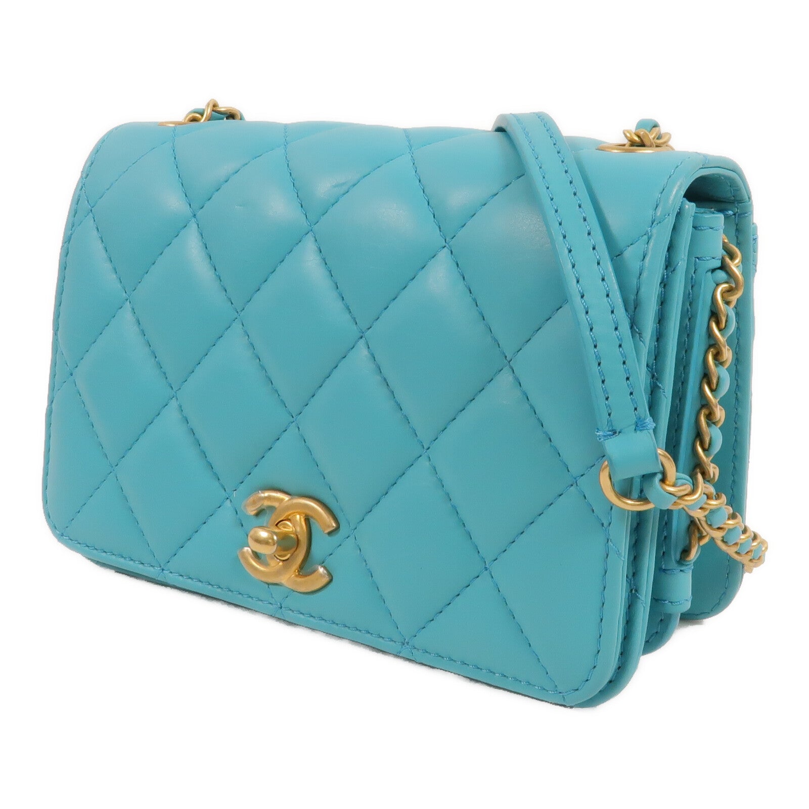 CHANEL 牛皮皮革Chain Shoulder鏈帶肩背袋