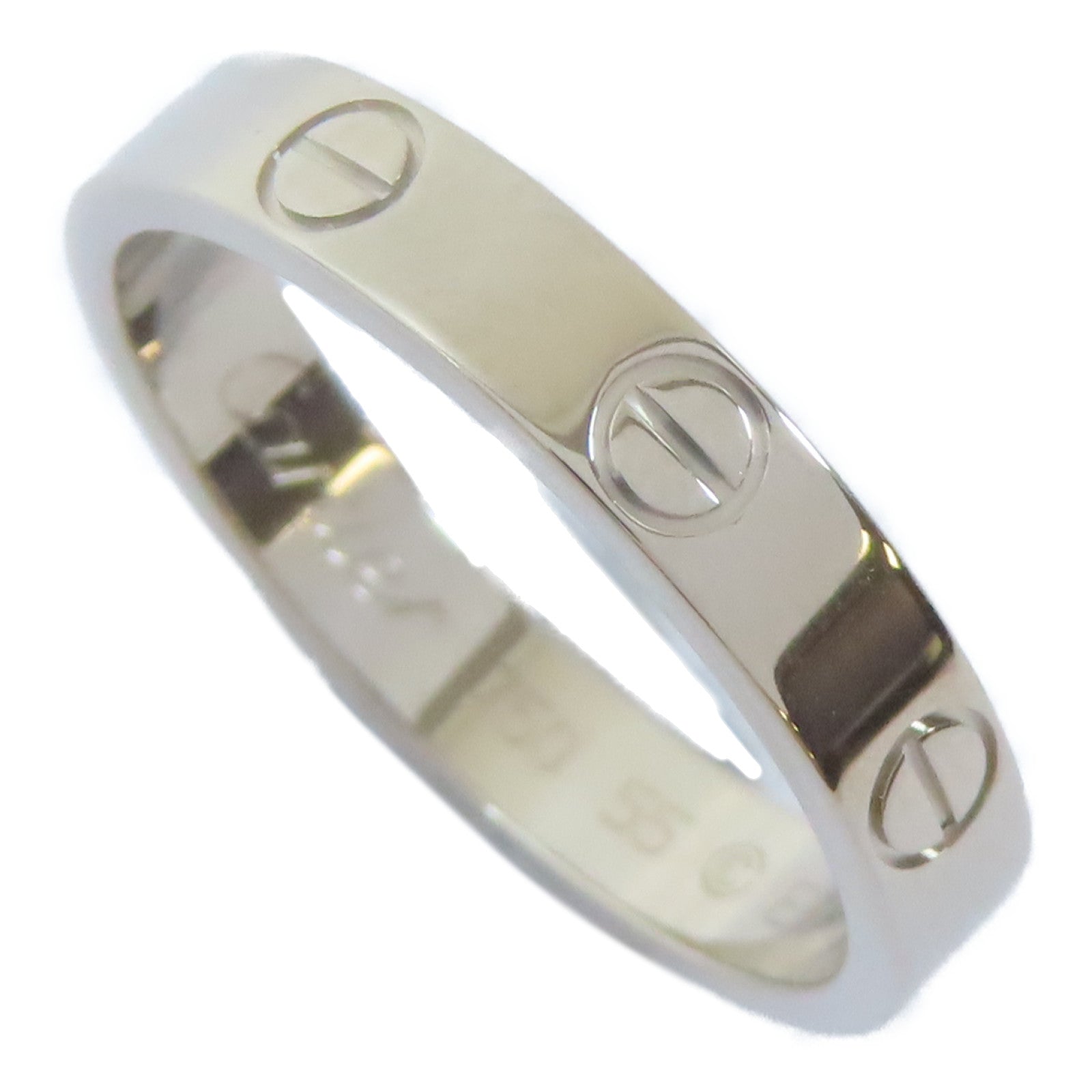 CARTIER 18K白金Mini Love Ring戒指Cartier#55/US#7