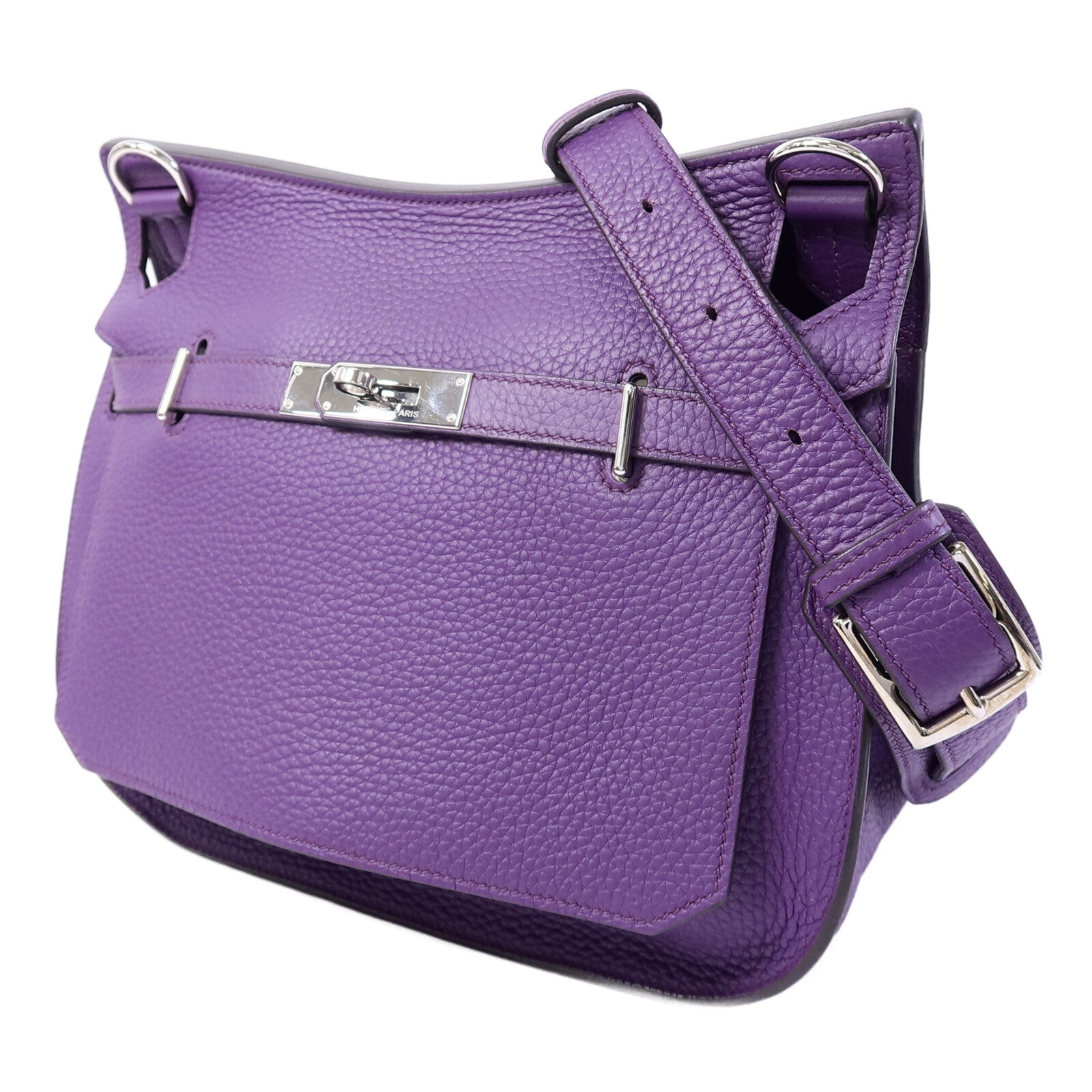HERMES Clemence皮革Jypsiere 28肩背袋Iris