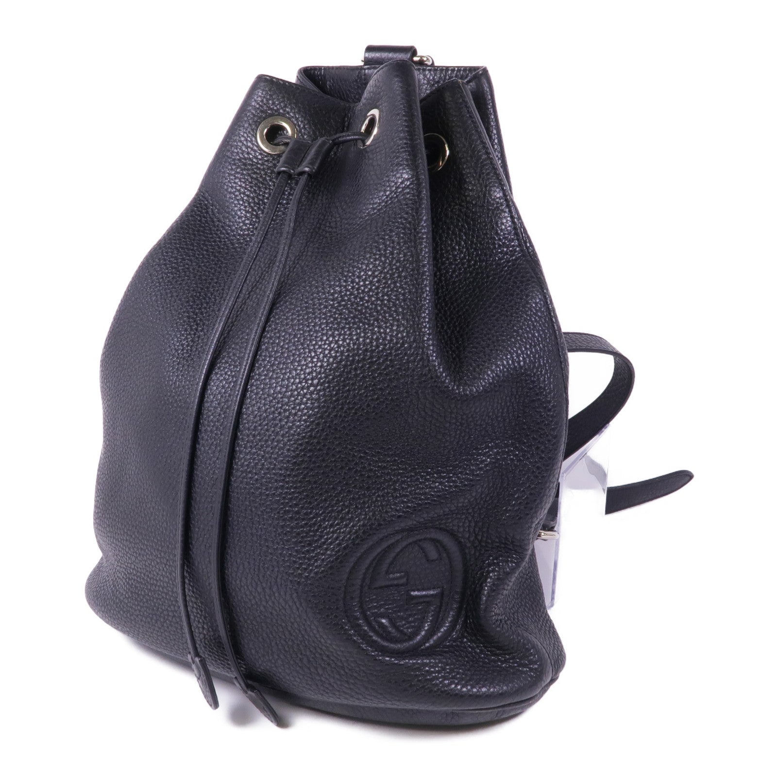 GUCCI 牛皮皮革Soho Backpack銀扣背包