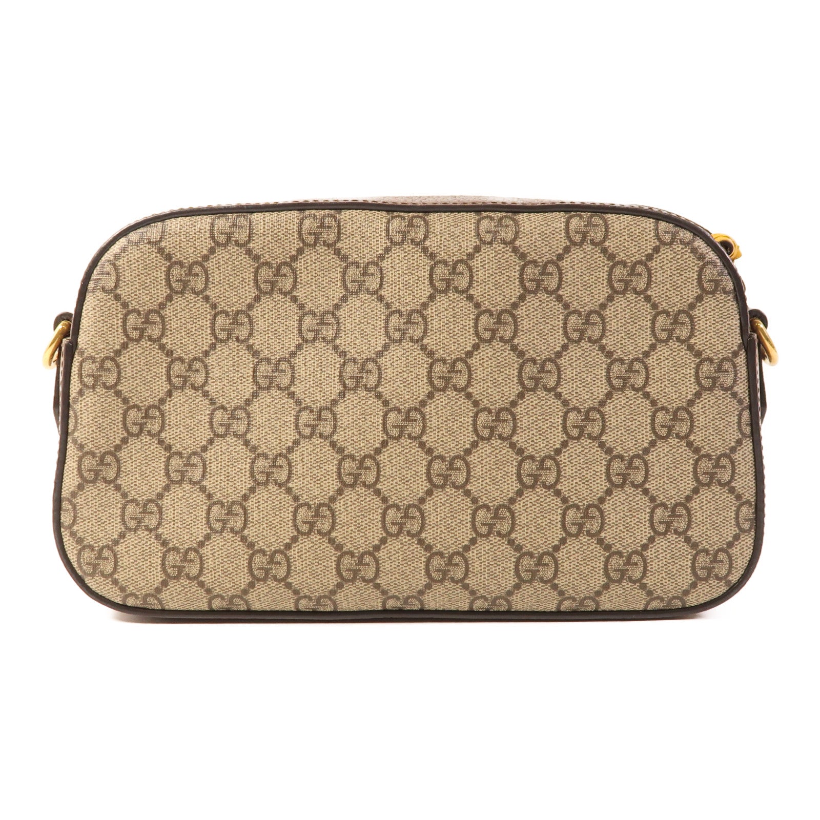 GUCCI GG GHW GG Supreme Messenger Shoulder Bag Coated Canvas Brown