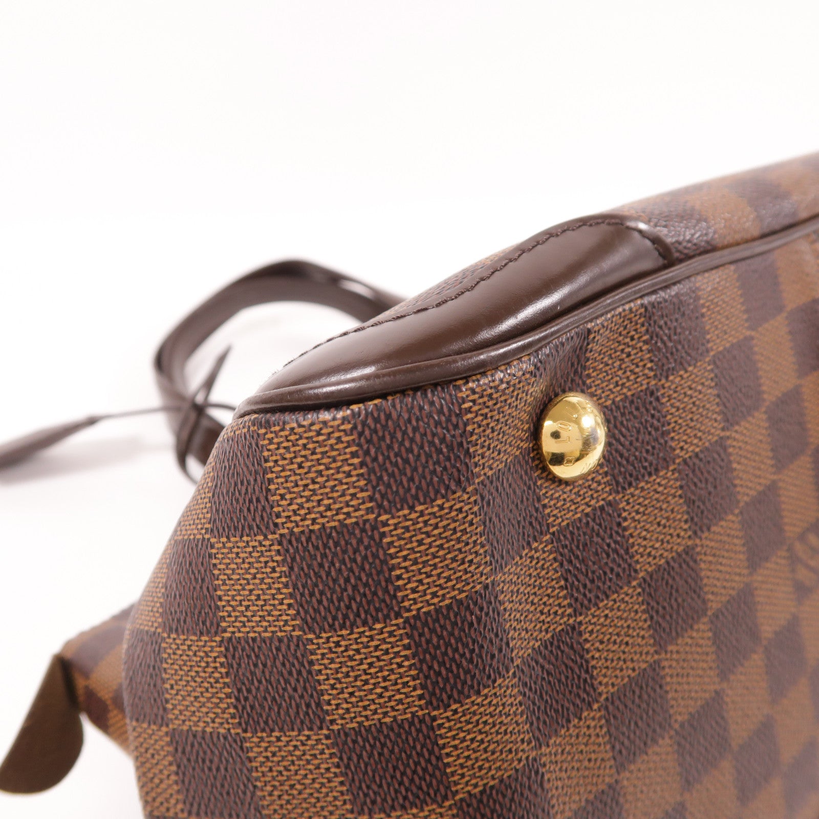 LOUIS VUITTON Damier Verona PM金扣肩背袋棕色