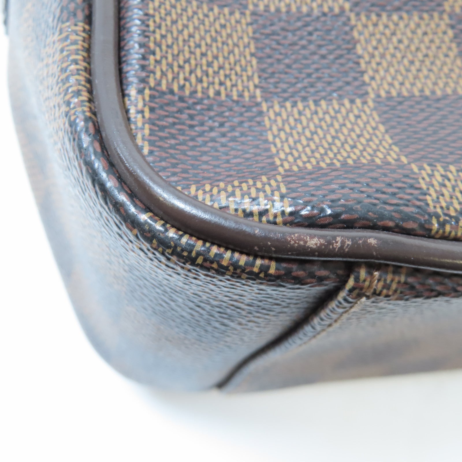 LOUIS VUITTON Damier Shelton GM金扣肩背袋啡色