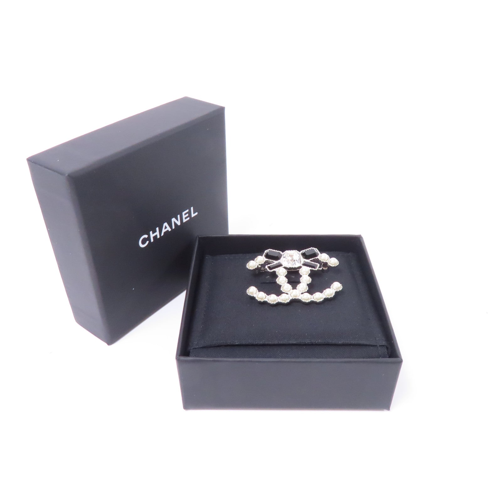 CHANEL PVC/金屬Brooch胸針銀色/白色/黑色