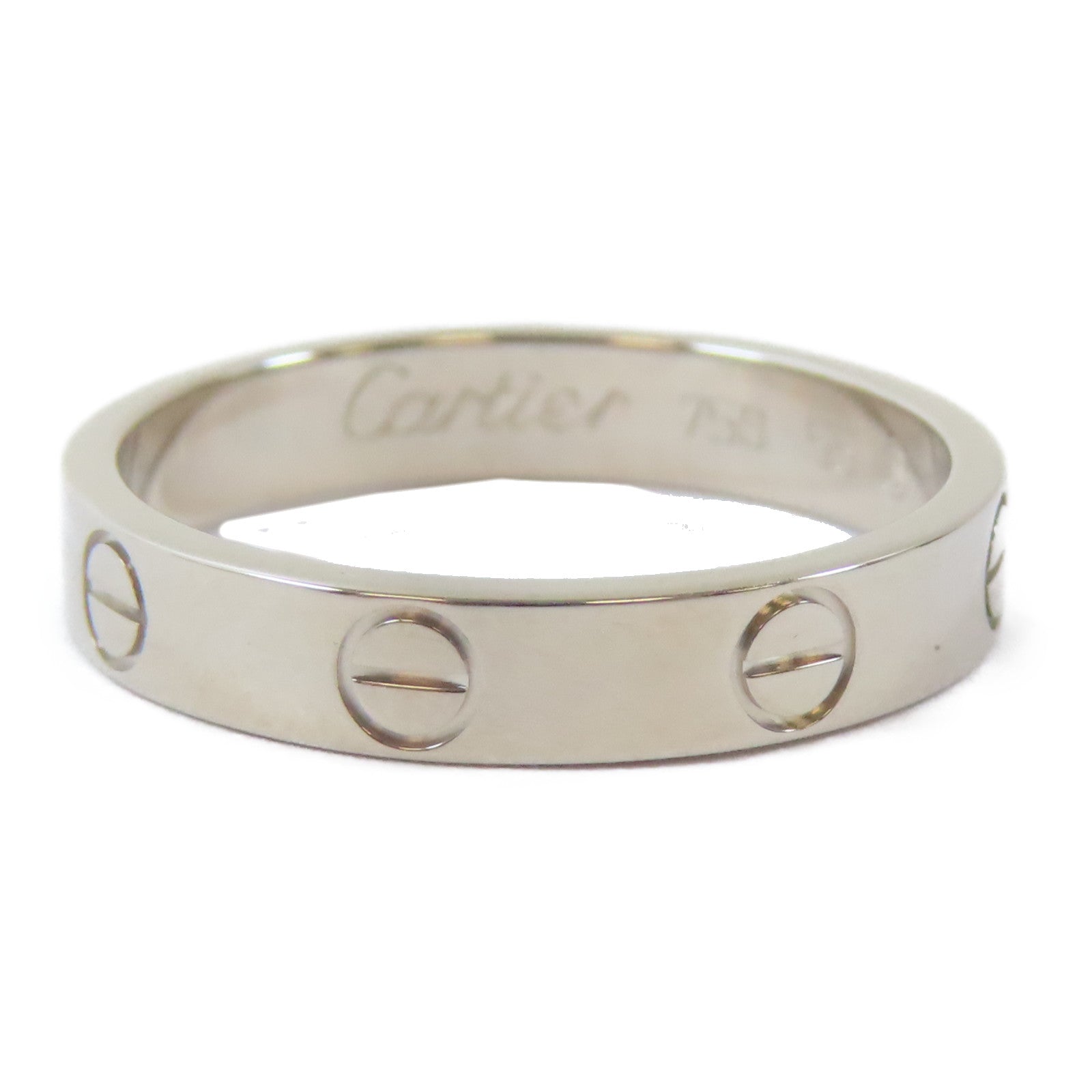CARTIER 18K白金Mini Love Ring戒指Cartier#55/US#7