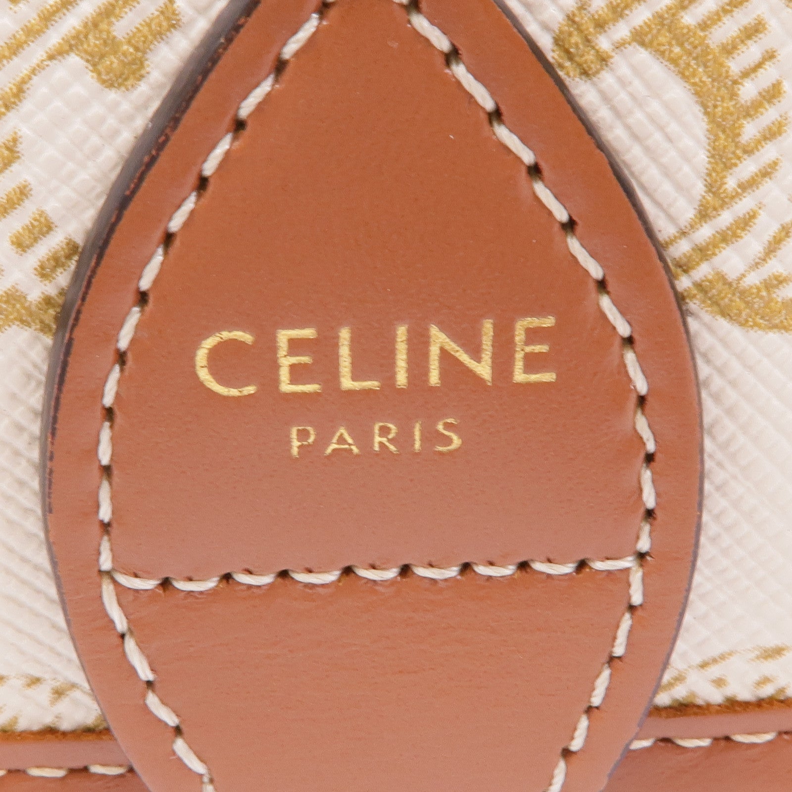 CELINE 塗層帆布Folco金扣肩背袋