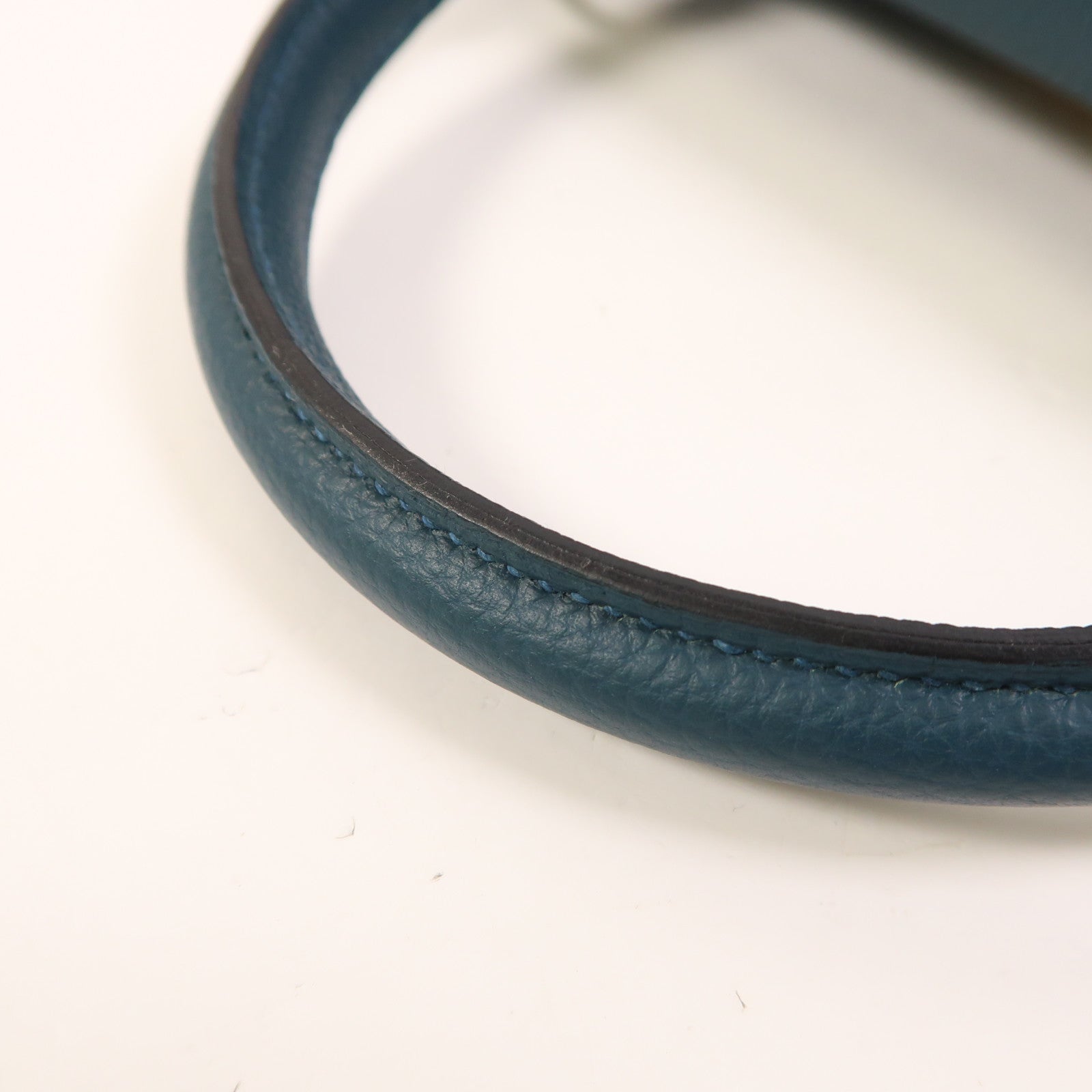 HERMES Epsom皮革Kelly 32金扣手挽肩背兩用袋Bleu Tempete