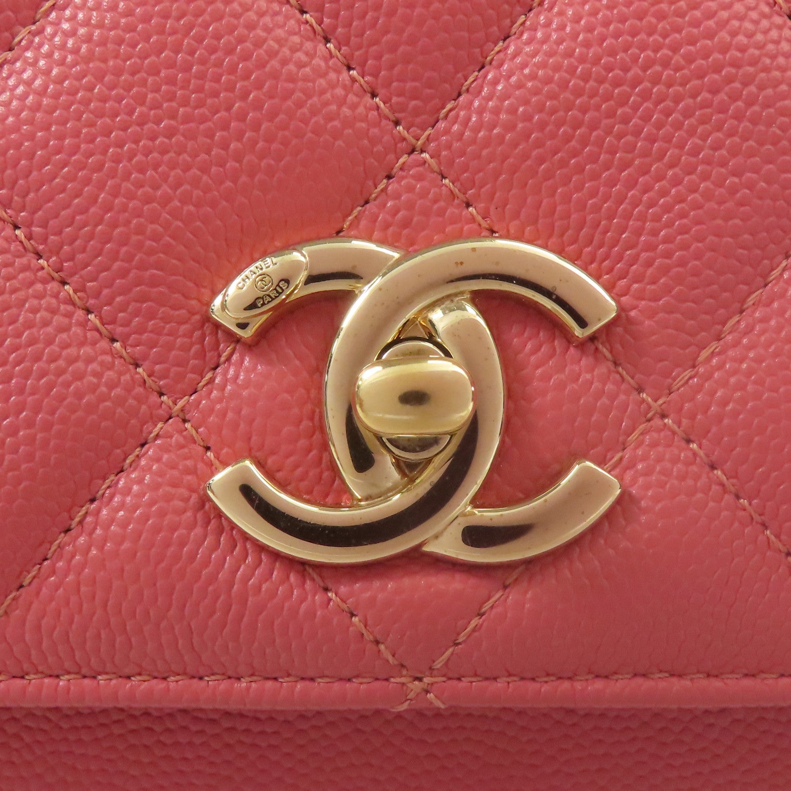 CHANEL 牛皮皮革Affinity金扣手挽肩背兩用袋