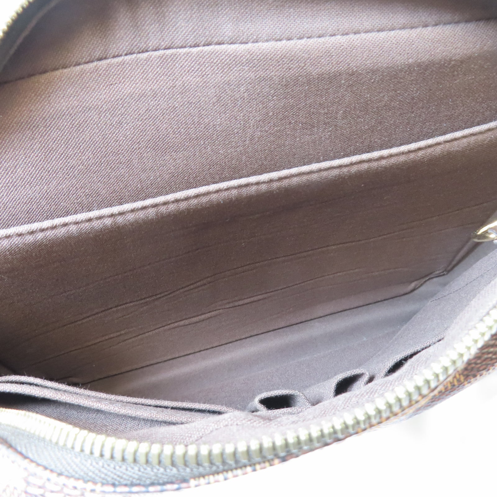 LOUIS VUITTON Damier Shelton GM金扣肩背袋啡色