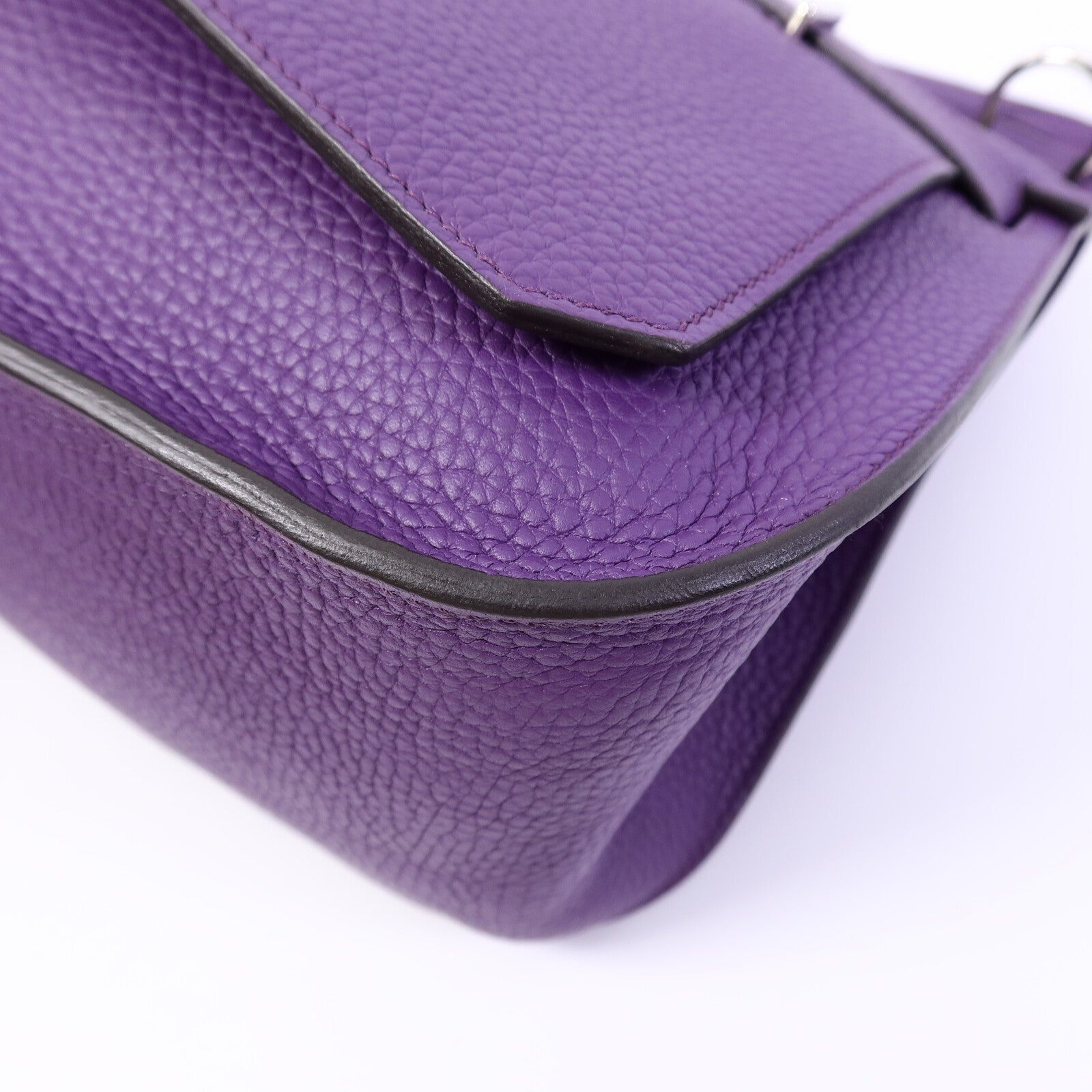 HERMES Clemence皮革Jypsiere 28肩背袋Iris