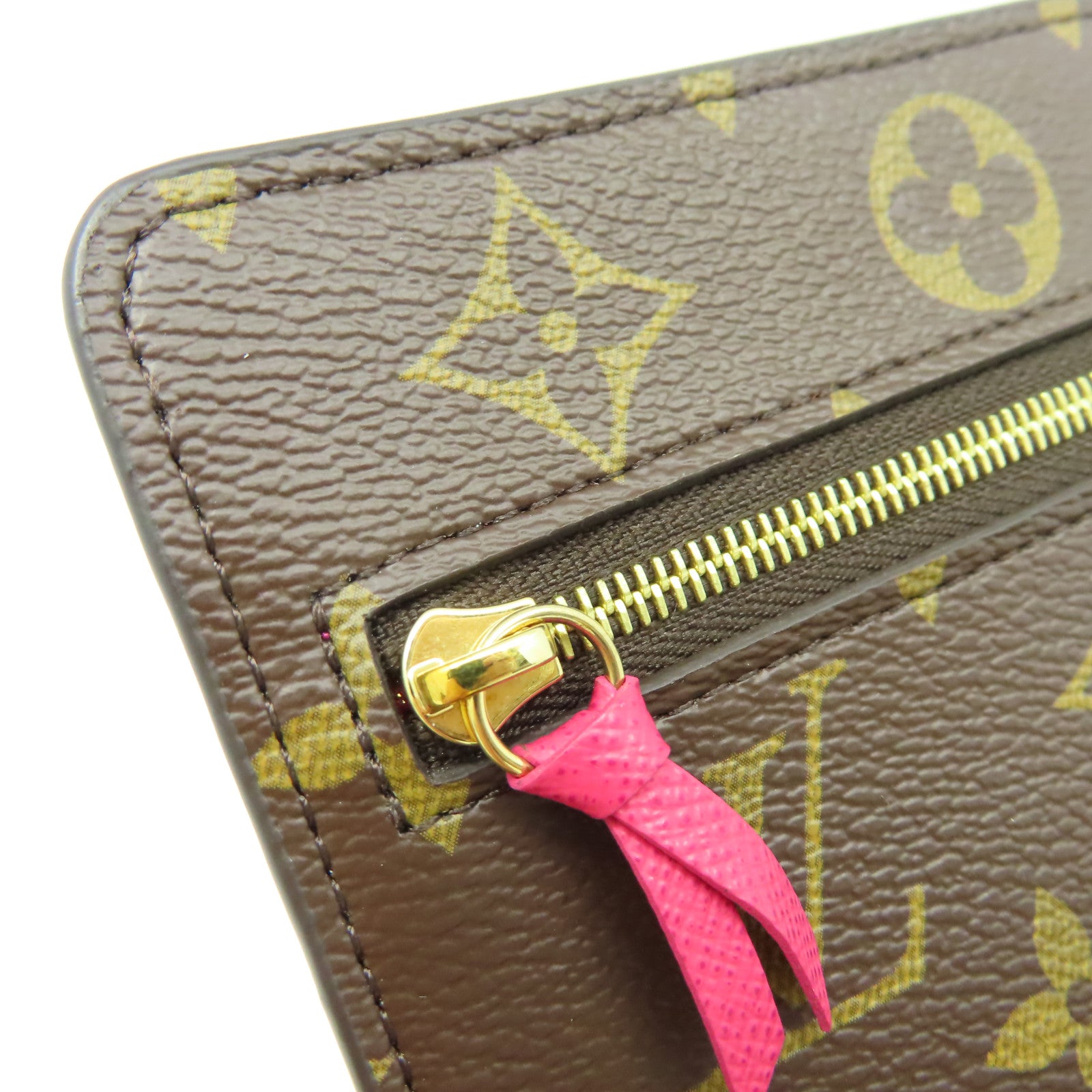 LOUIS VUITTON 【激減優惠】Monogram Pochette Weekend Wallet On Chain Shoulder Bag金扣鏈帶肩背袋啡色/粉紅色