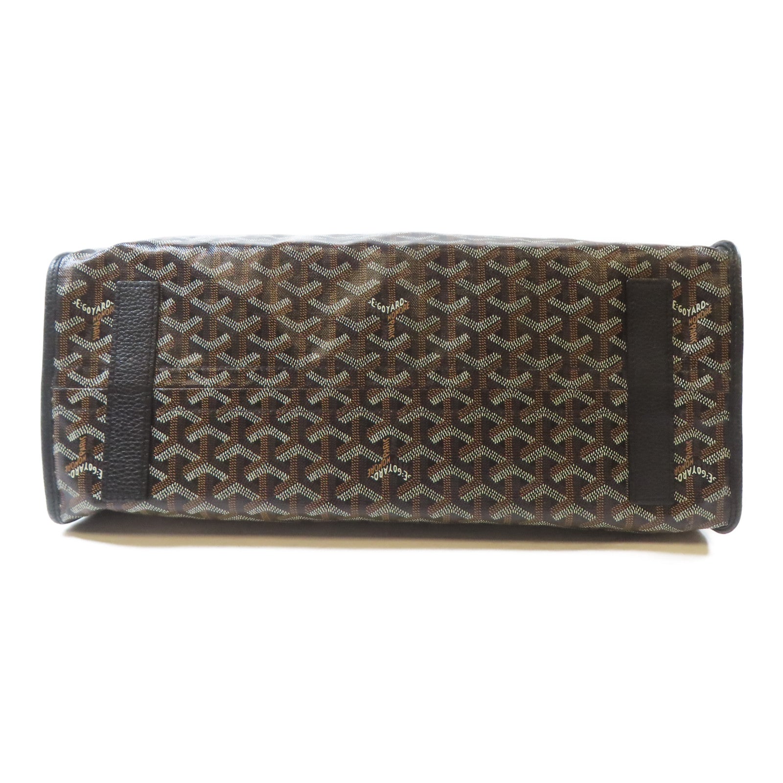 GOYARD 塗層帆布Sac Hardy Pet Carrier PM銀扣手挽袋啡色/黑色