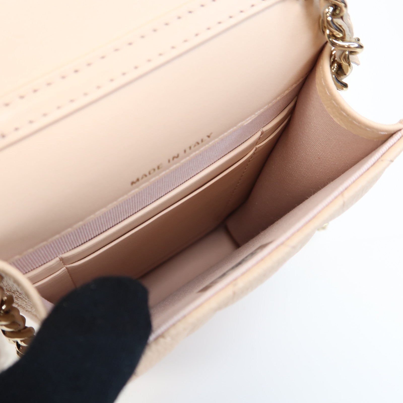 CHANEL 【激減優惠】菱格牛皮皮革Chain Shoulder金扣鏈帶肩背袋粉紅色