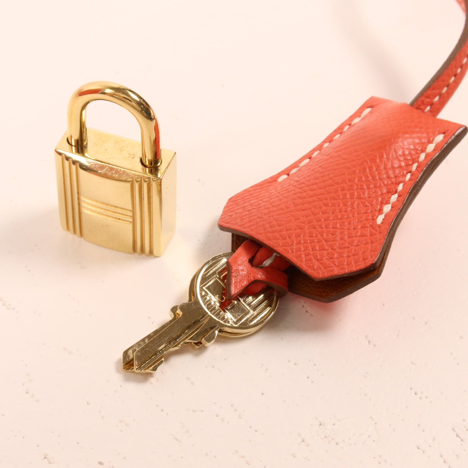 HERMES Epsom皮革/Chevre皮革Kelly 35手挽肩背兩用袋Rose Jaipur/Gold