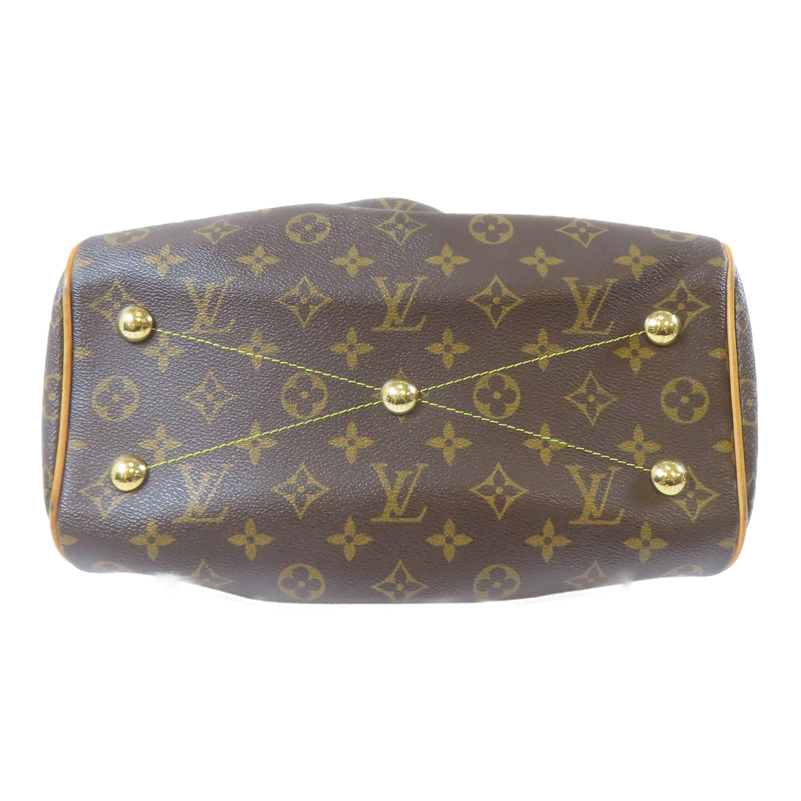 LOUIS VUITTON Monogram Tivoli PM金扣手挽袋啡色