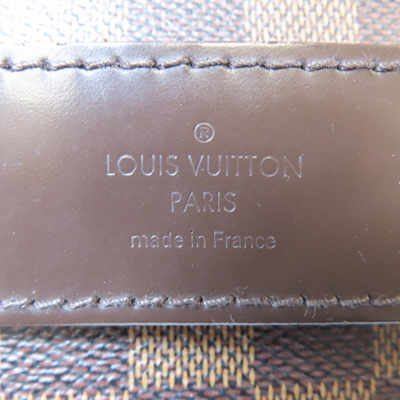 LOUIS VUITTON Damier Shelton GM金扣肩背袋啡色