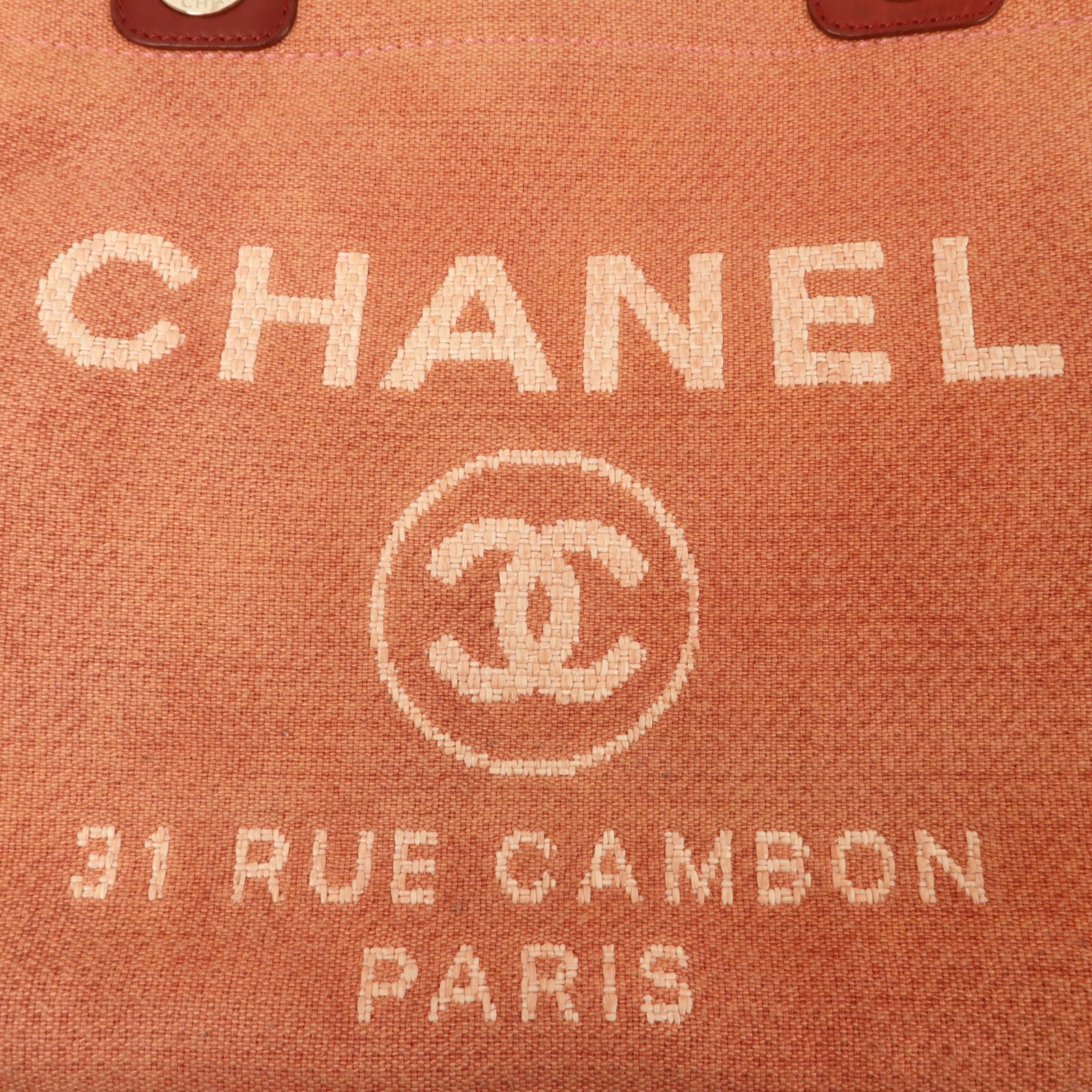 CHANEL 帆布Deauville Tote Bag MM手挽袋
