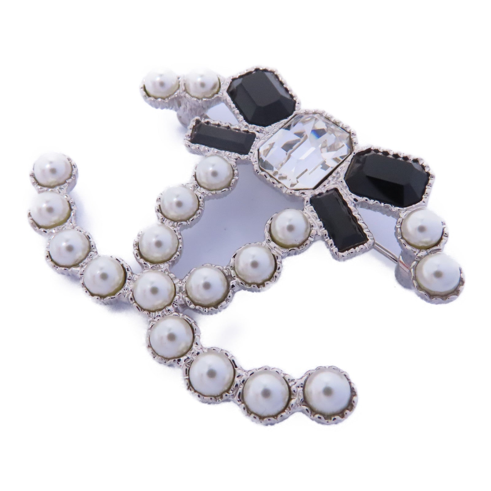 CHANEL PVC/金屬Brooch胸針銀色/白色/黑色
