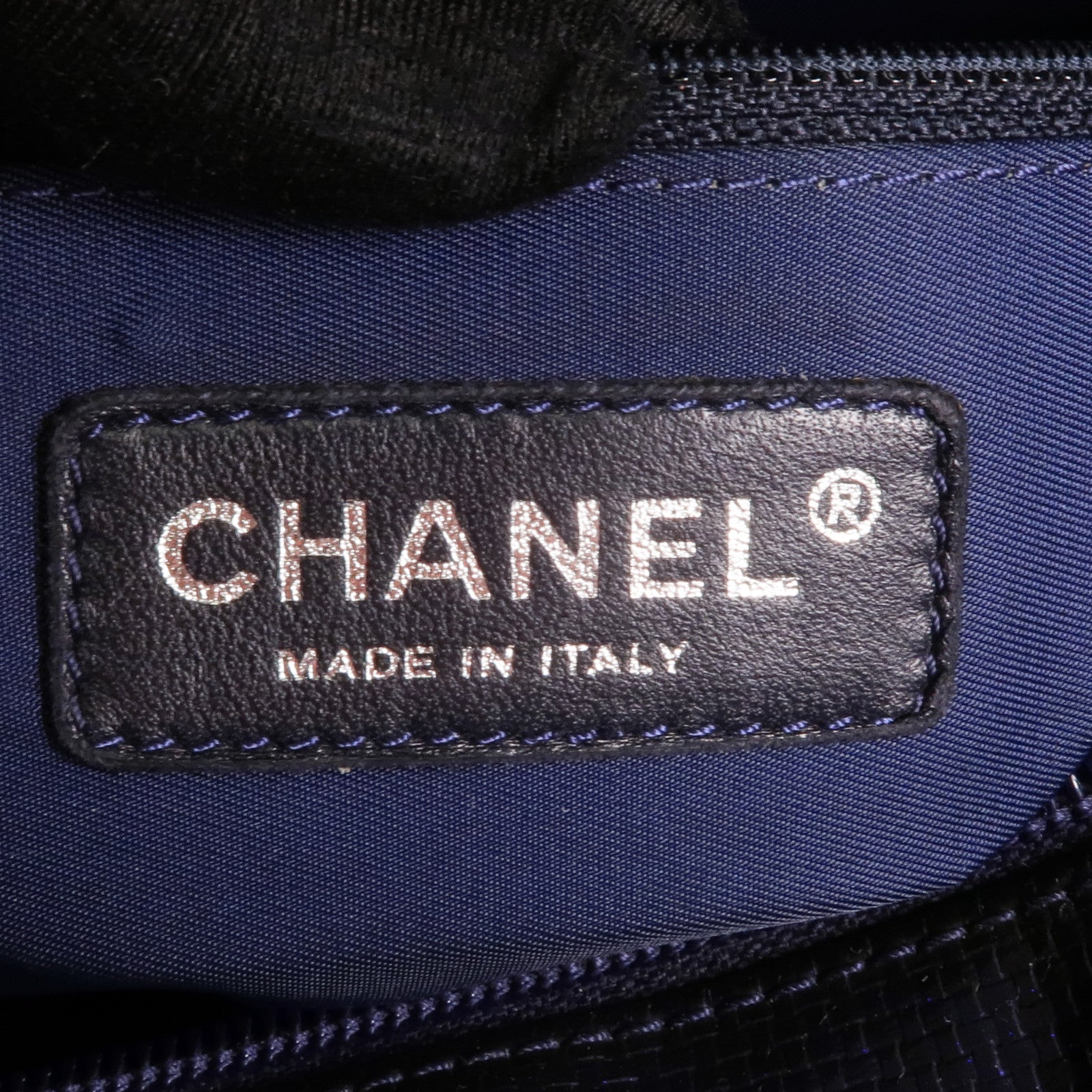 CHANEL 塗層帆布Paris Biarritz Tote Bag銀扣手挽袋