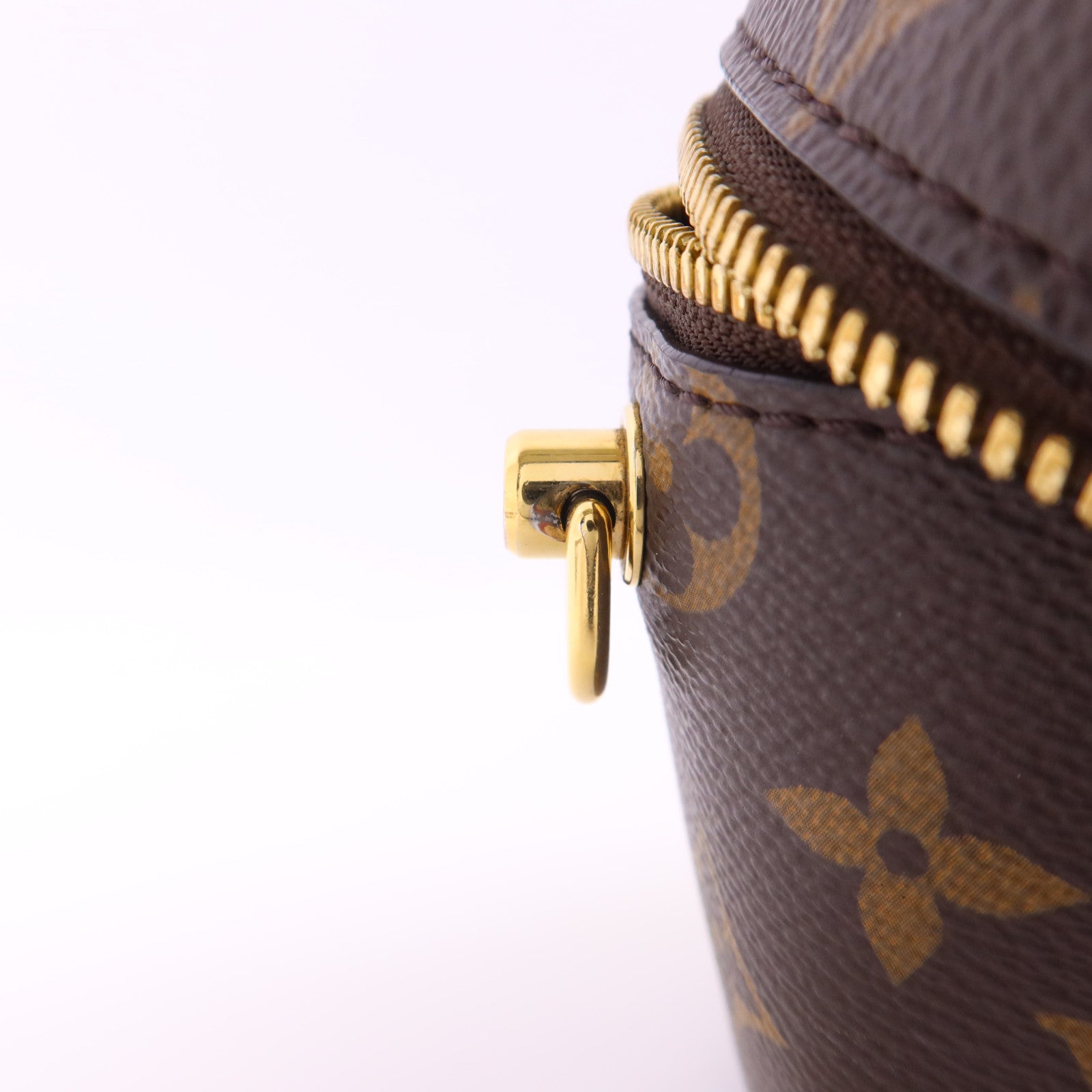 LOUIS VUITTON Monogram Reverse Vanity PM金扣手挽肩背兩用袋棕色