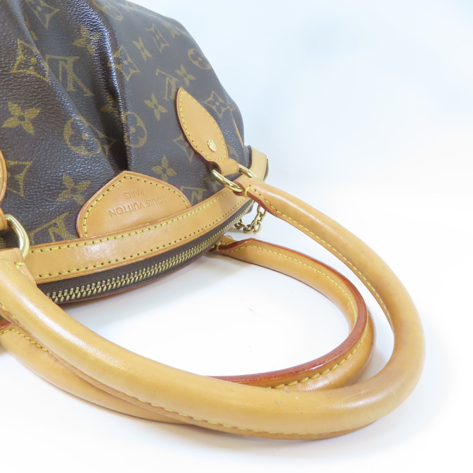 LOUIS VUITTON Monogram Tivoli PM金扣手挽袋啡色