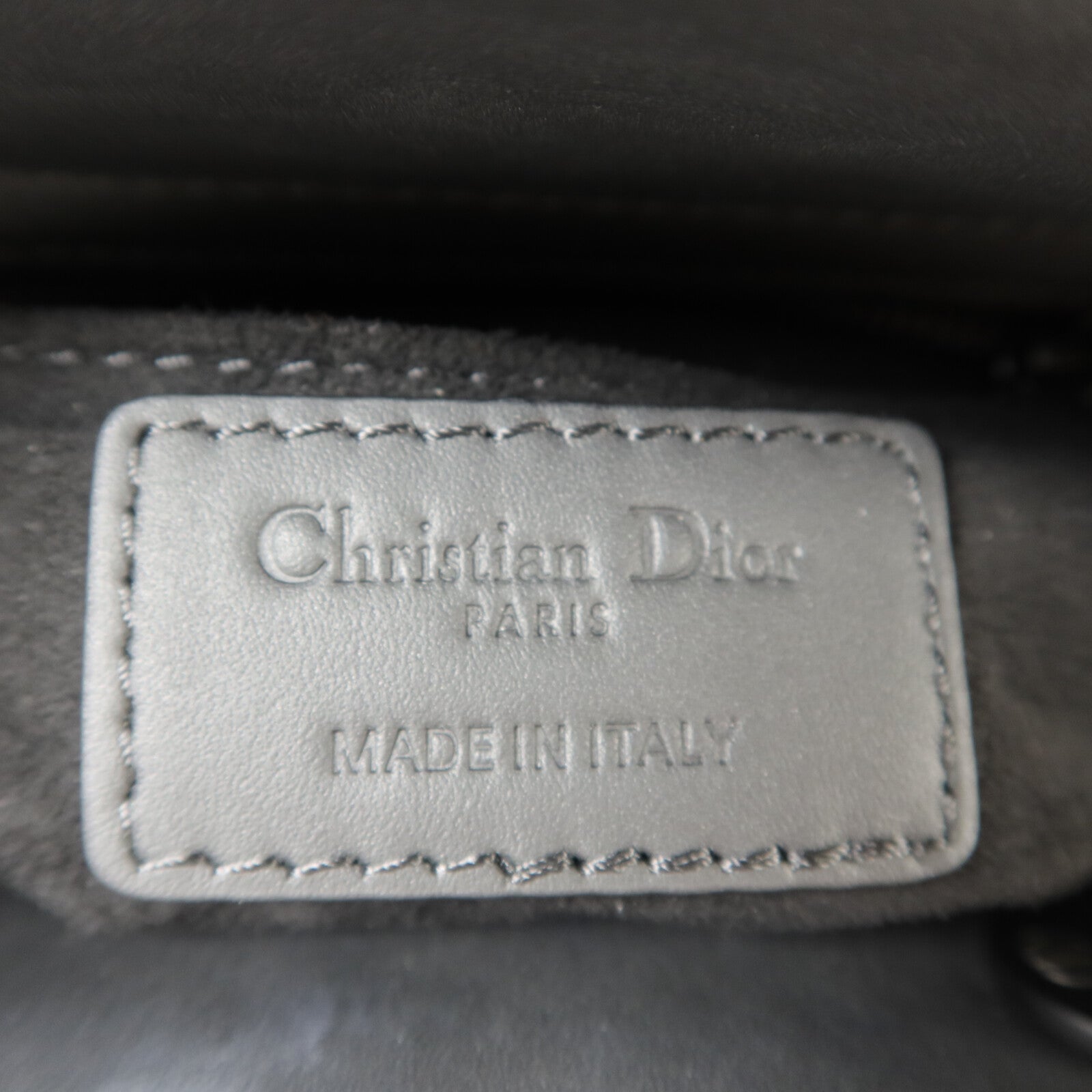 Dior 牛皮皮革Mini Lady Dior鏈帶手挽肩背兩用袋