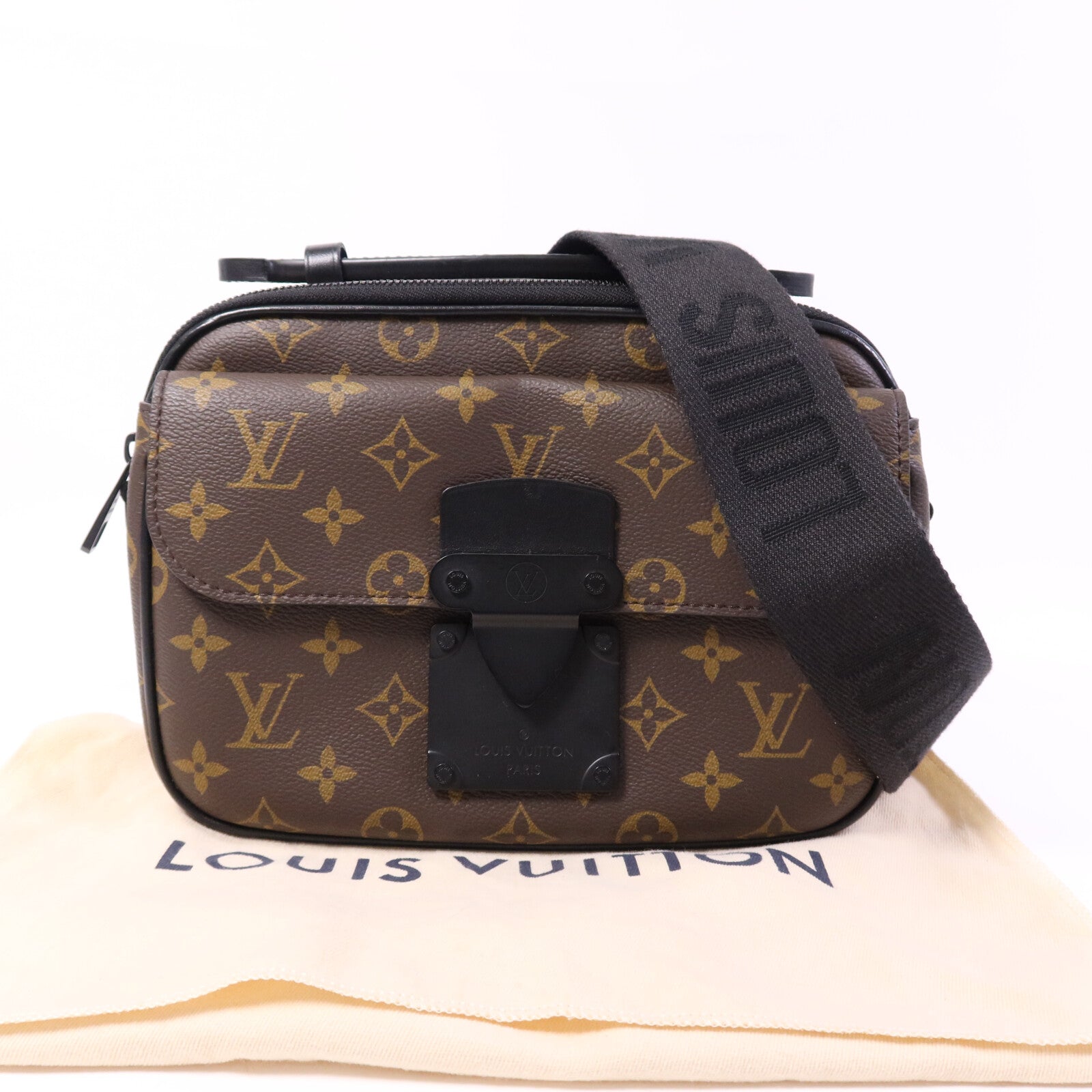 LOUIS VUITTON Monogram S Lock Messenger手挽肩背兩用袋