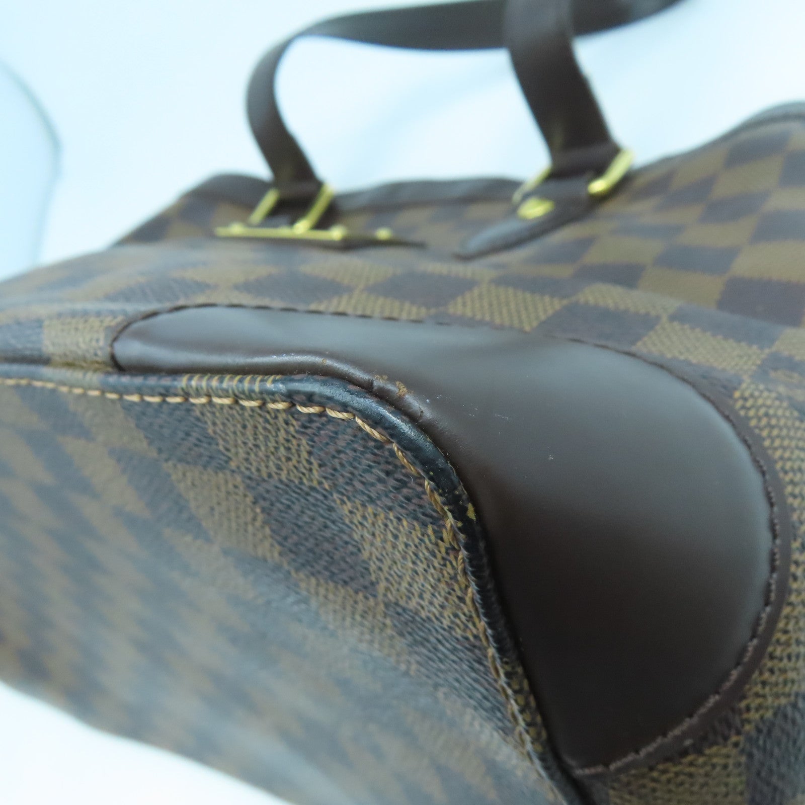 LOUIS VUITTON 【激減優惠】Damier Ebene Hampstead MM金扣肩背袋啡色