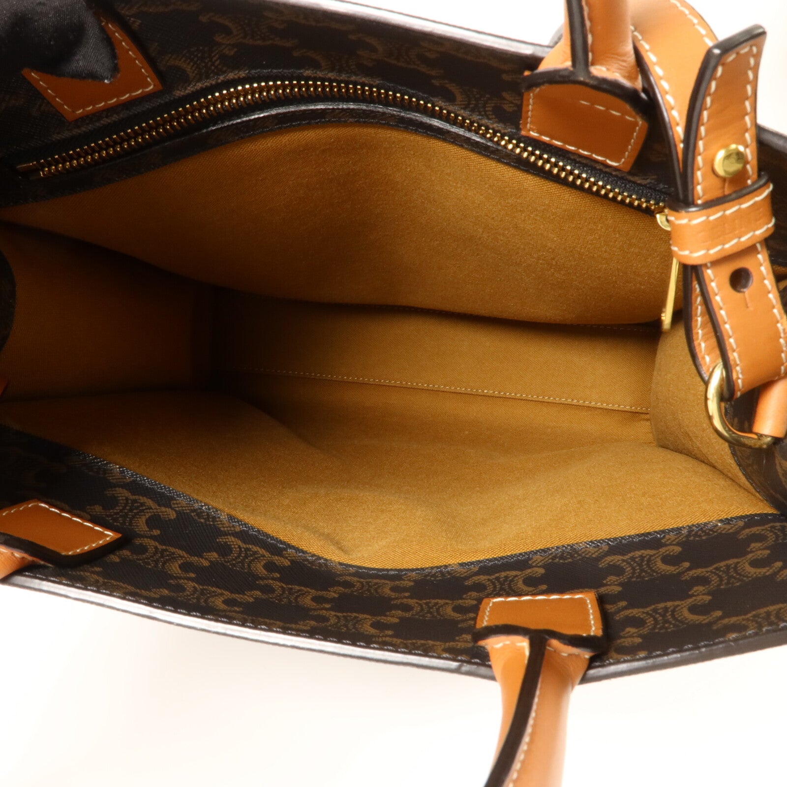 CELINE 塗層帆布Triomphe Cabas Tote手挽肩背兩用袋