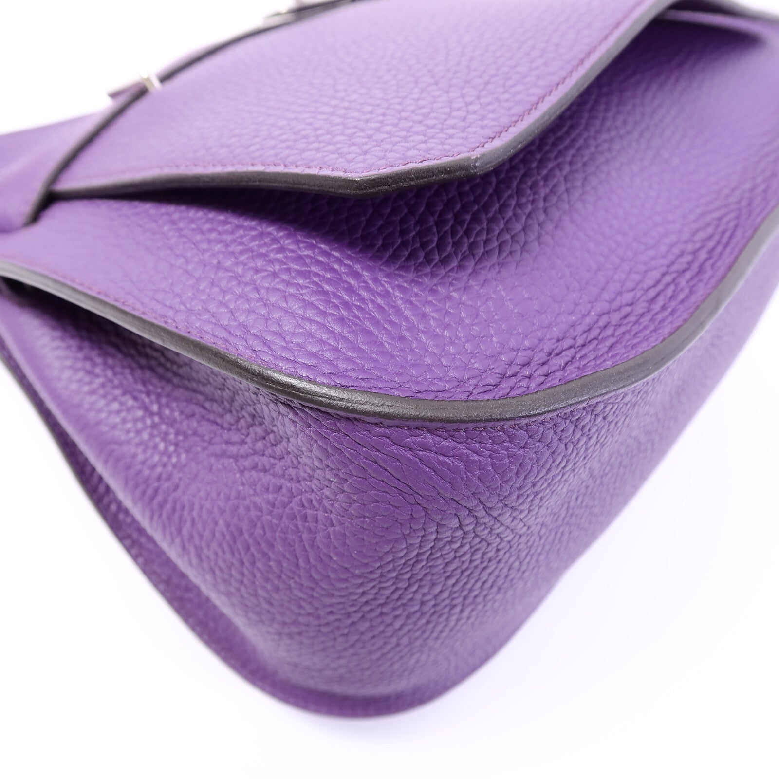HERMES Clemence皮革Jypsiere 28肩背袋Iris