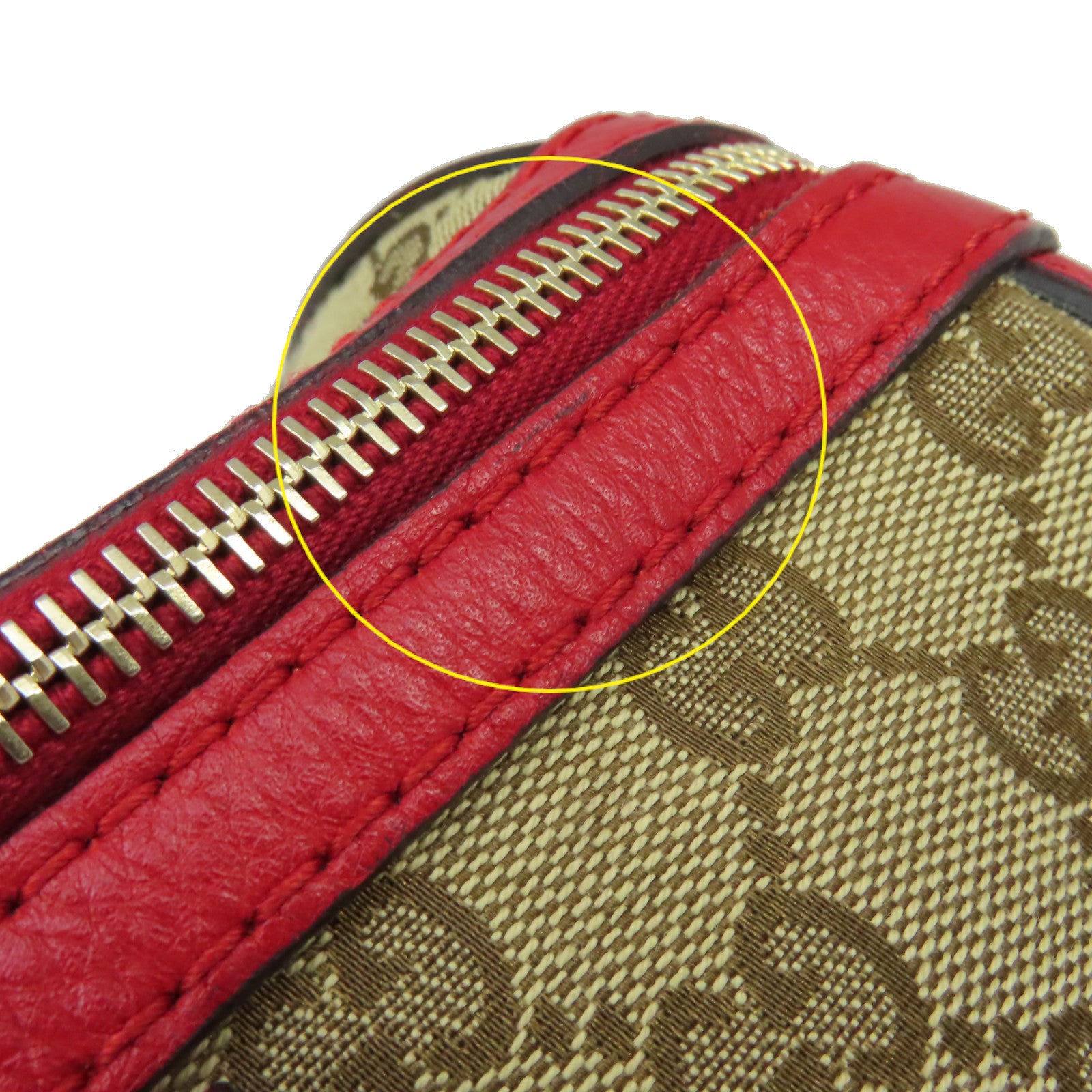GUCCI GG帆布2Way Shoulder Bag手挽肩背兩用袋啡色/紅色