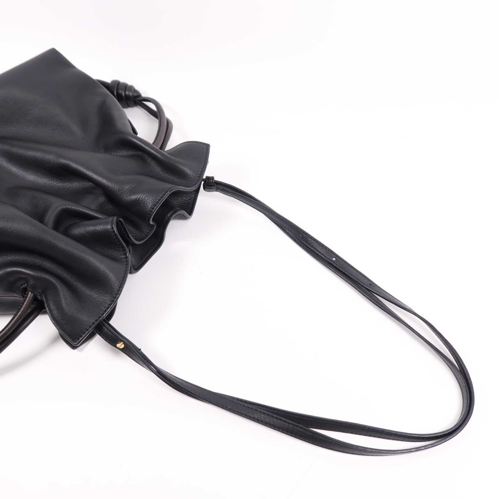 LOEWE 牛皮皮革Flamenco Medium金扣肩背袋