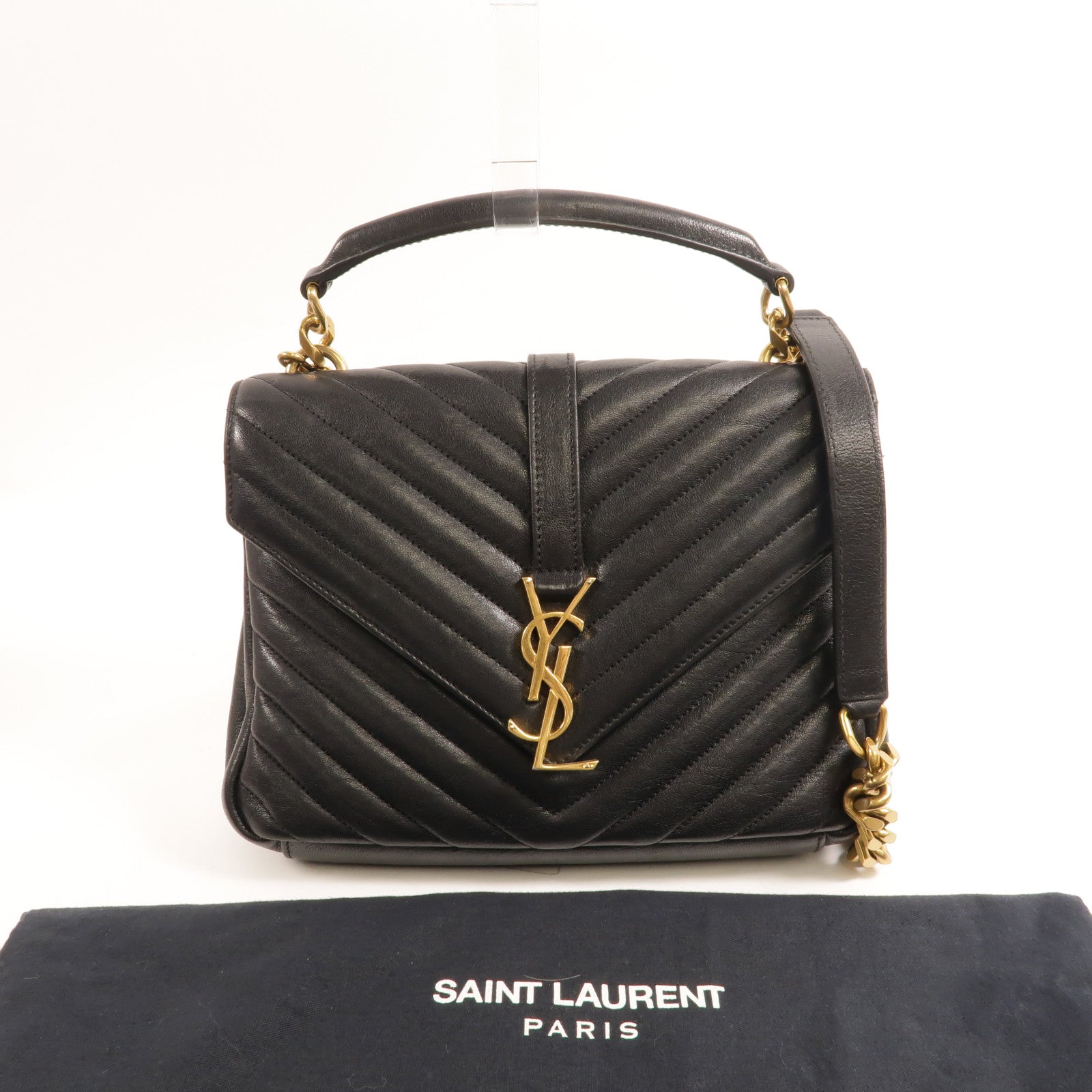 SAINT LAURENT 牛皮皮革College Medium手挽肩背兩用袋