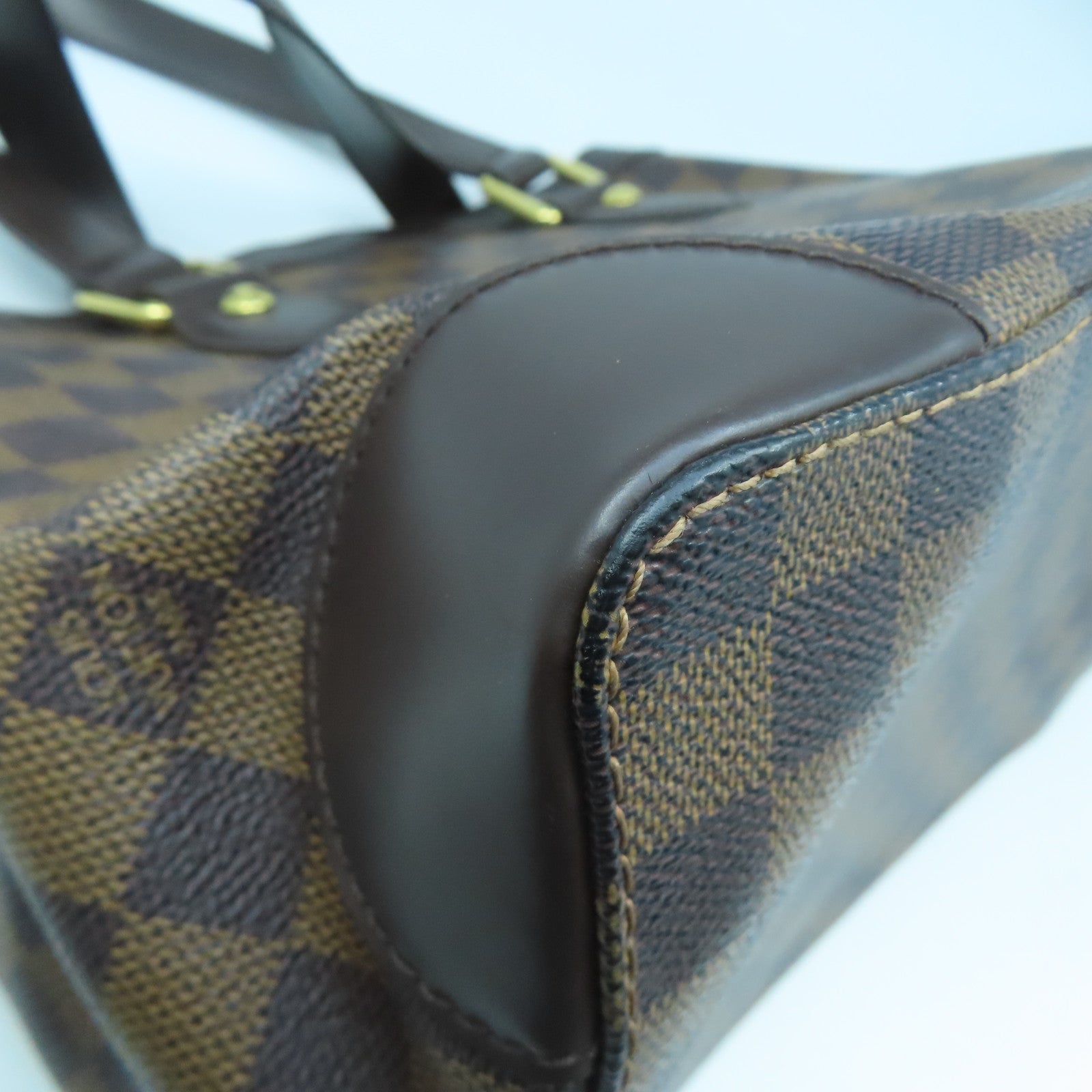 LOUIS VUITTON 【激減優惠】Damier Ebene Hampstead MM金扣肩背袋啡色